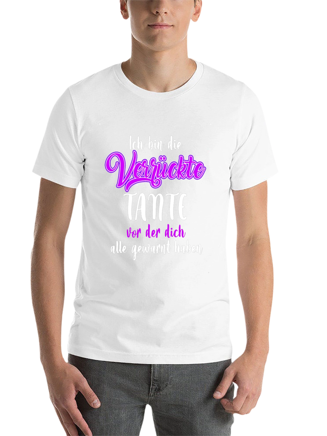 Black Funny Aunt T-Shirt - "Ich bin die Verrückte Tante" view 14