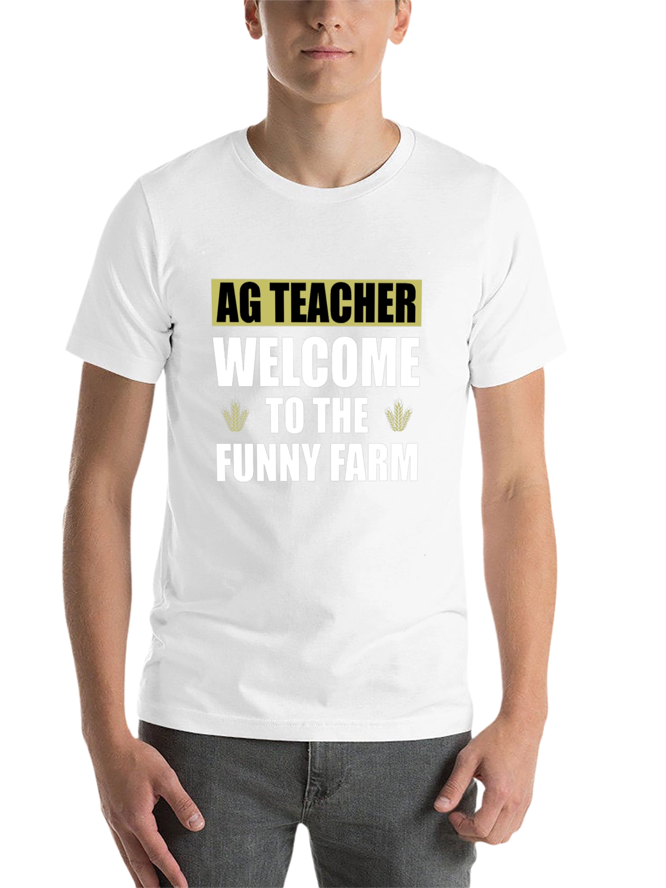 Black Ag Teacher Welcome To The Funny Farm Black T-Shirt view 14