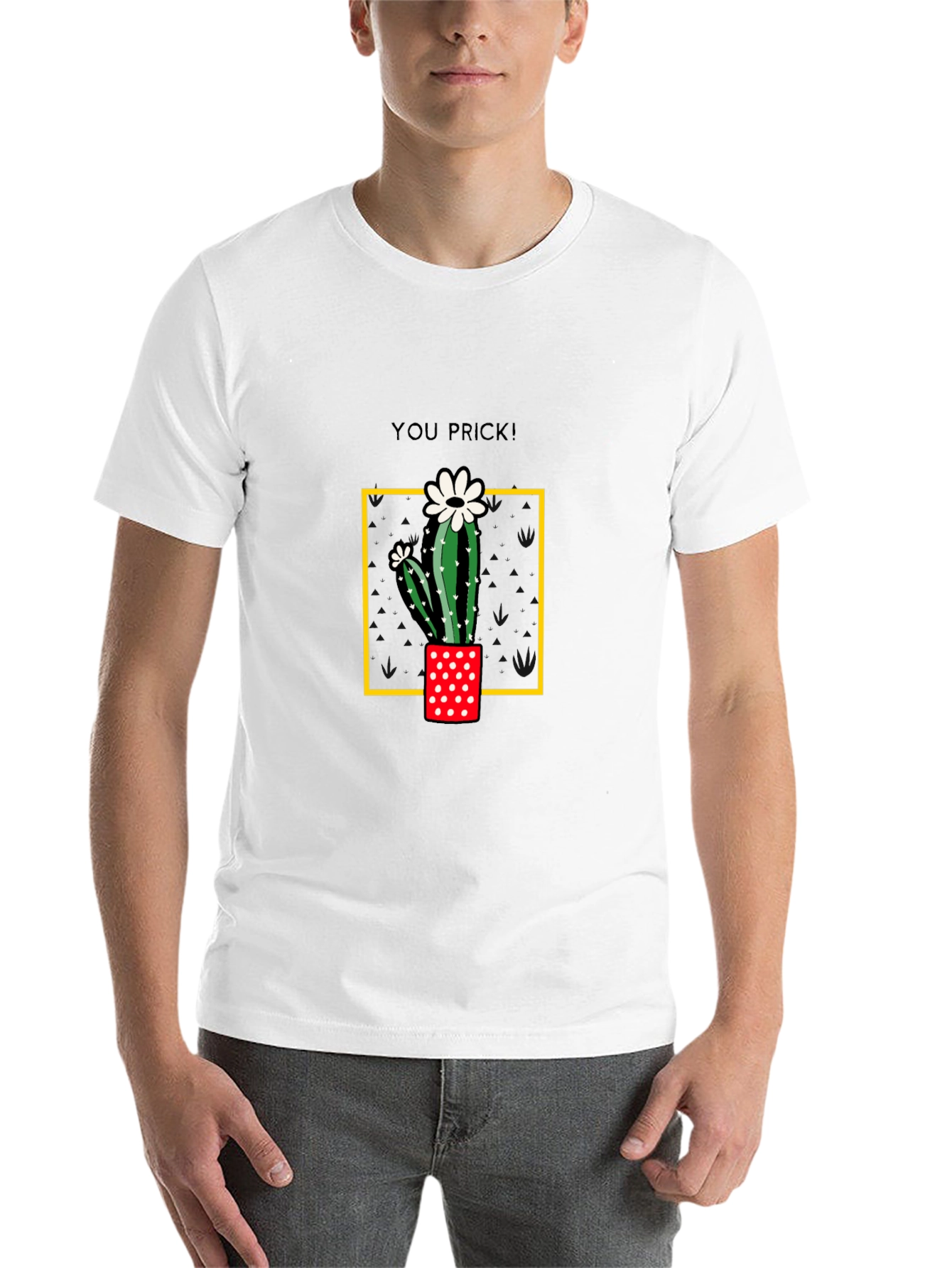 Black Cactus You Prick! Graphic T-Shirt view 14