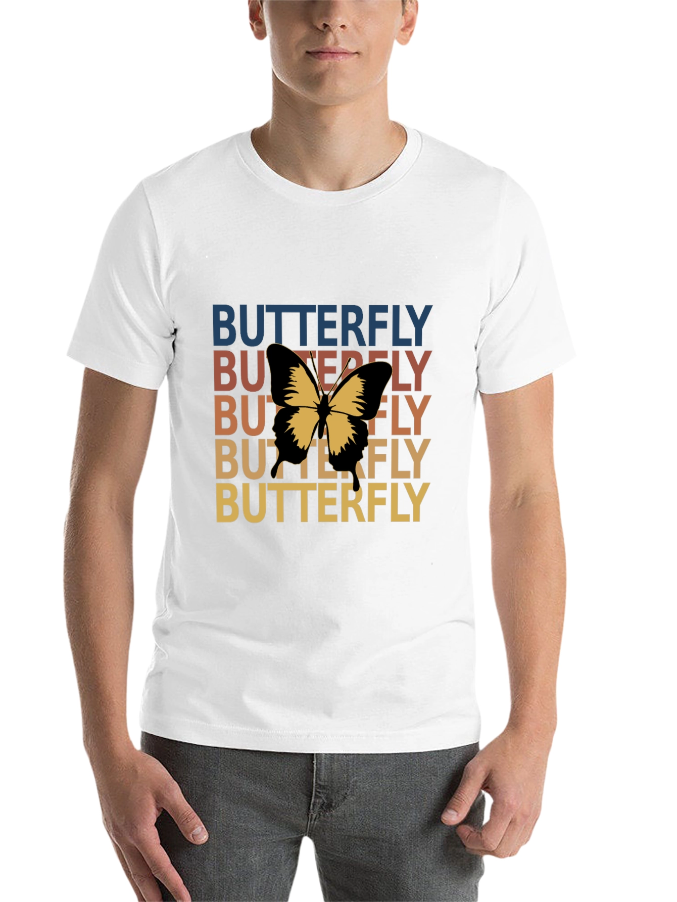 Black Retro Butterfly T-Shirt - Vintage Style Graphic Tee view 14