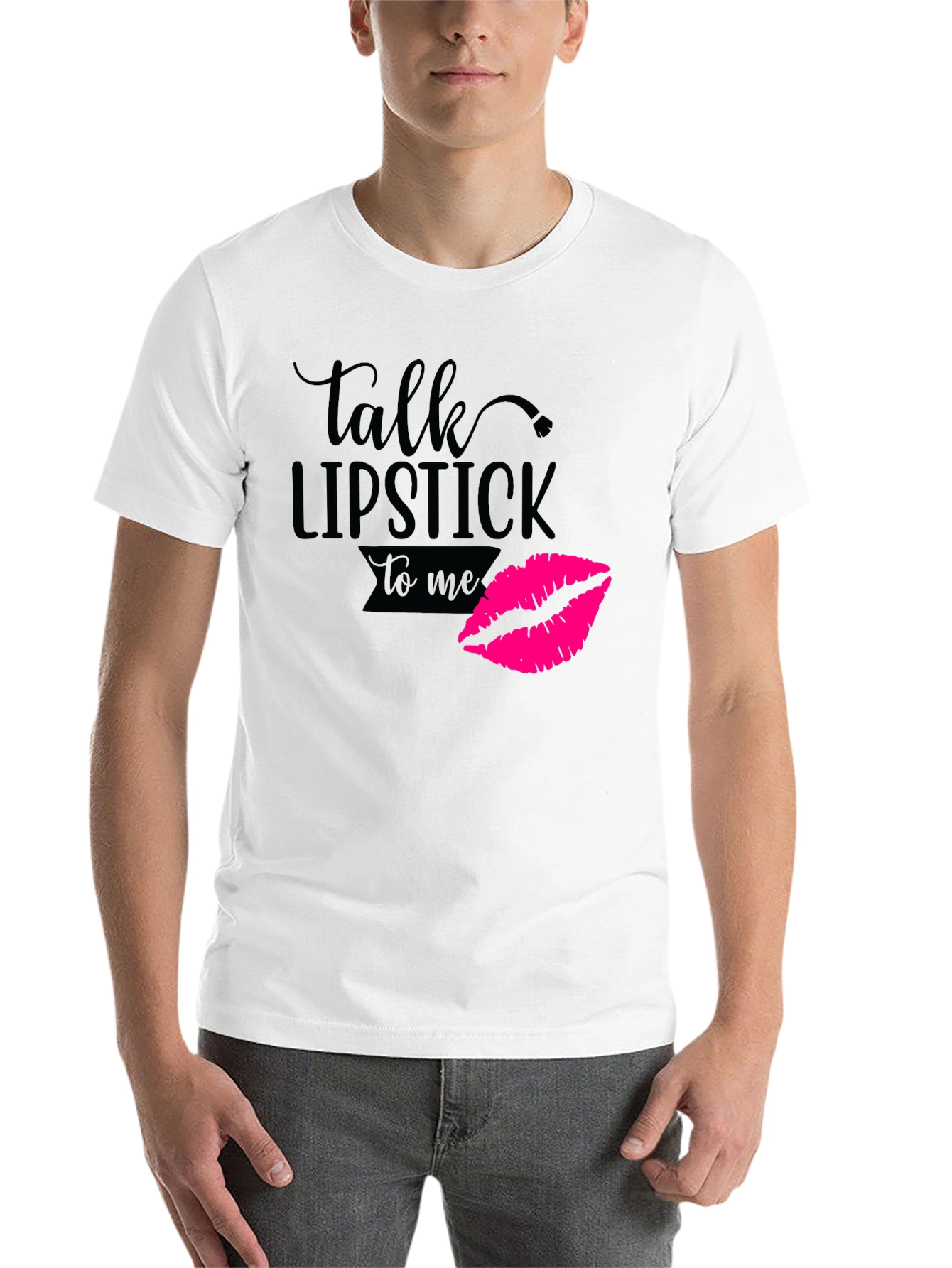 Black Talk Lipstick to Me Graphic Tee view 14