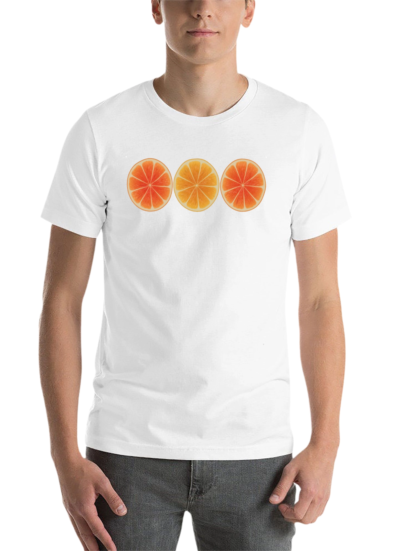 Black Citrus Slice Graphic T-Shirt - Unique Fruit Design view 14