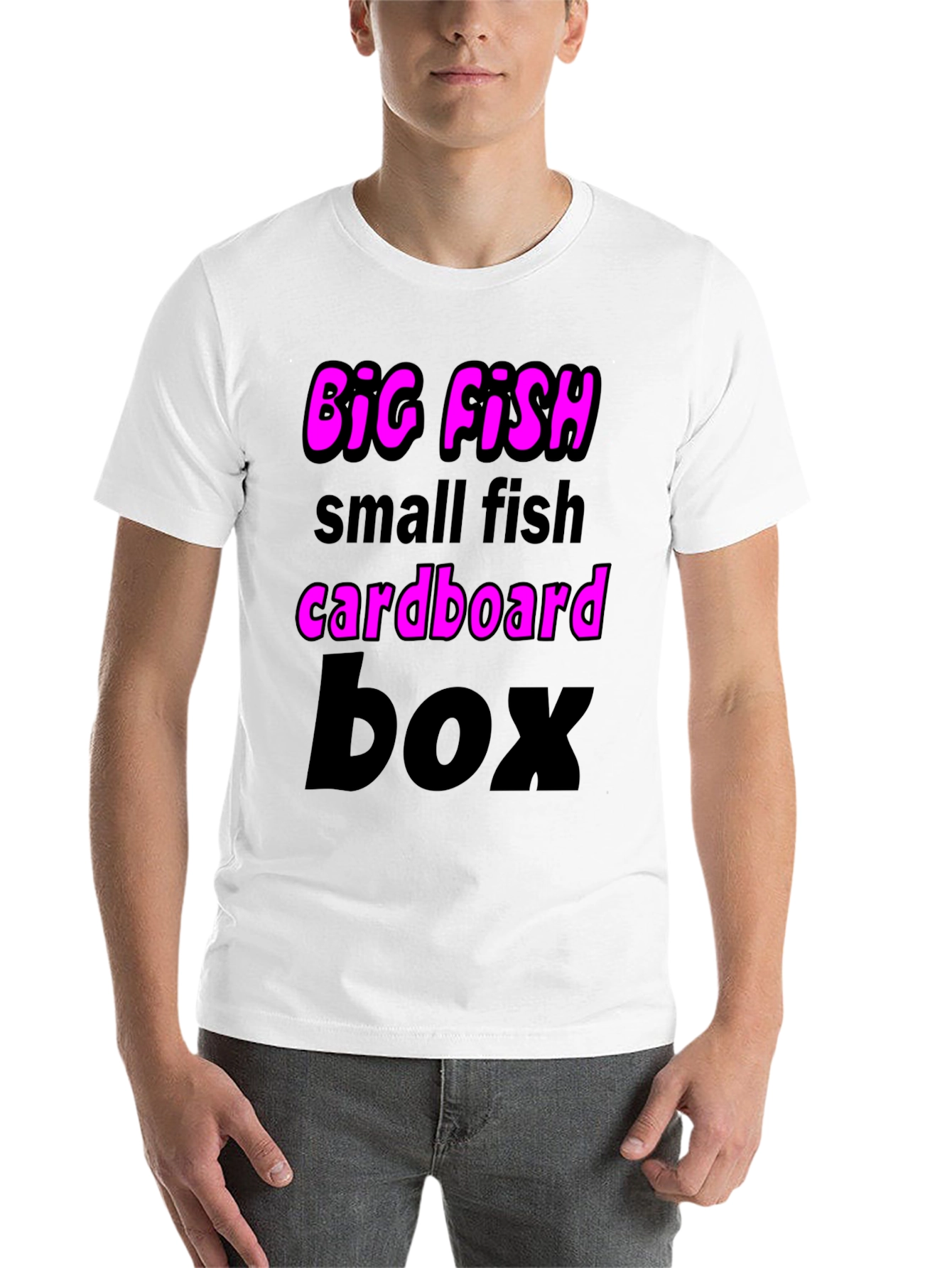 Black Big Fish Small Fish Graphic T-Shirt view 14