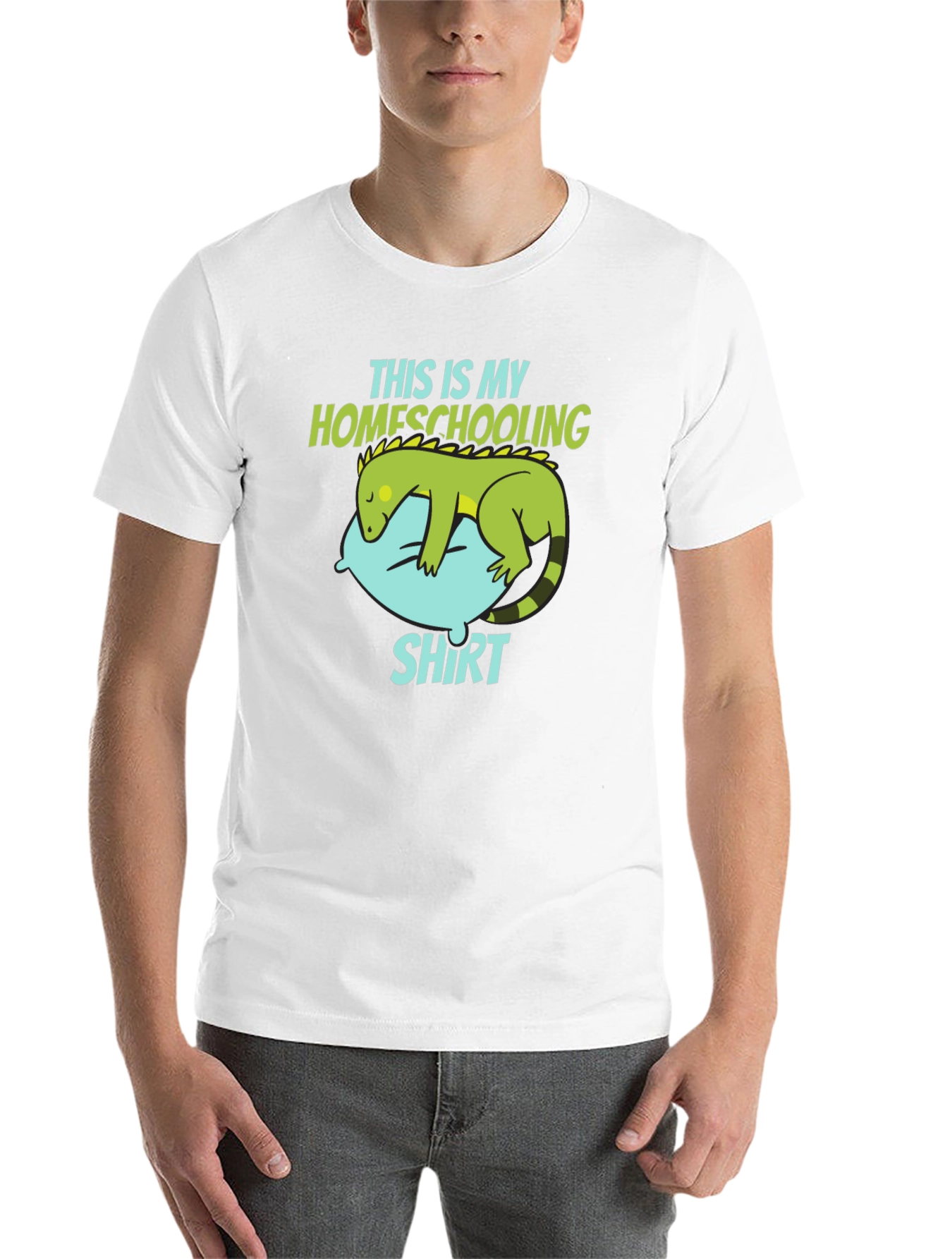 Black Homeschooling T-Shirt with Lizard Design view 14