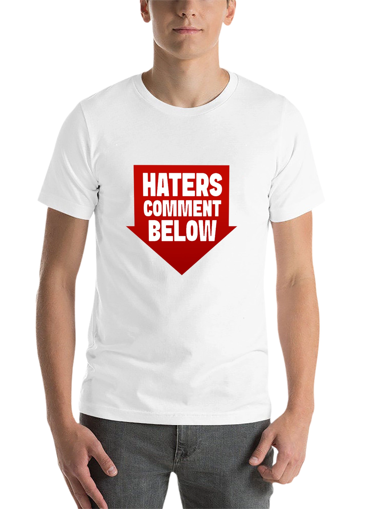 Black Haters Comment Below Graphic T-Shirt view 14