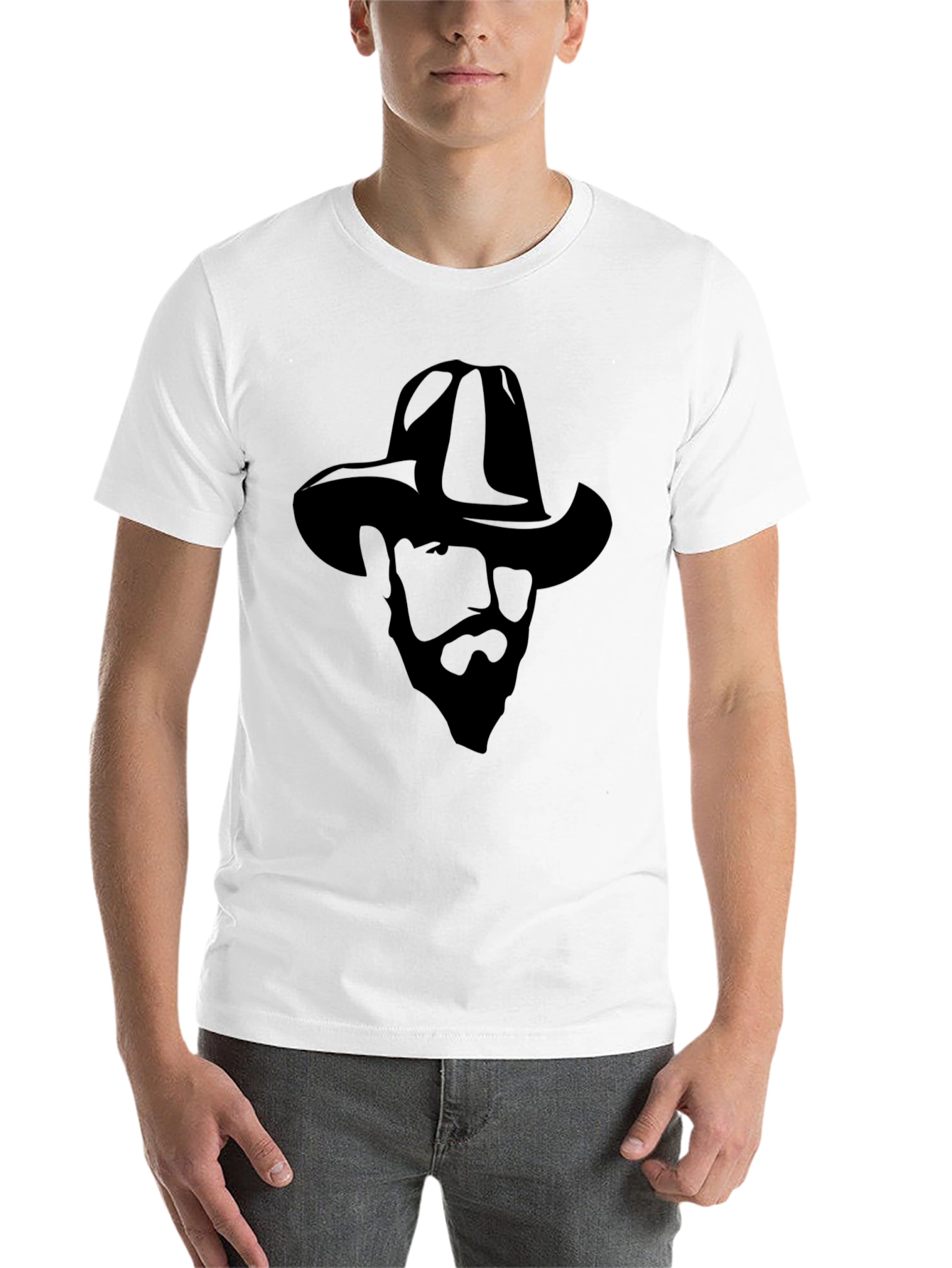Black Black Cowboy Silhouette Tee - Western Style Shirt view 14