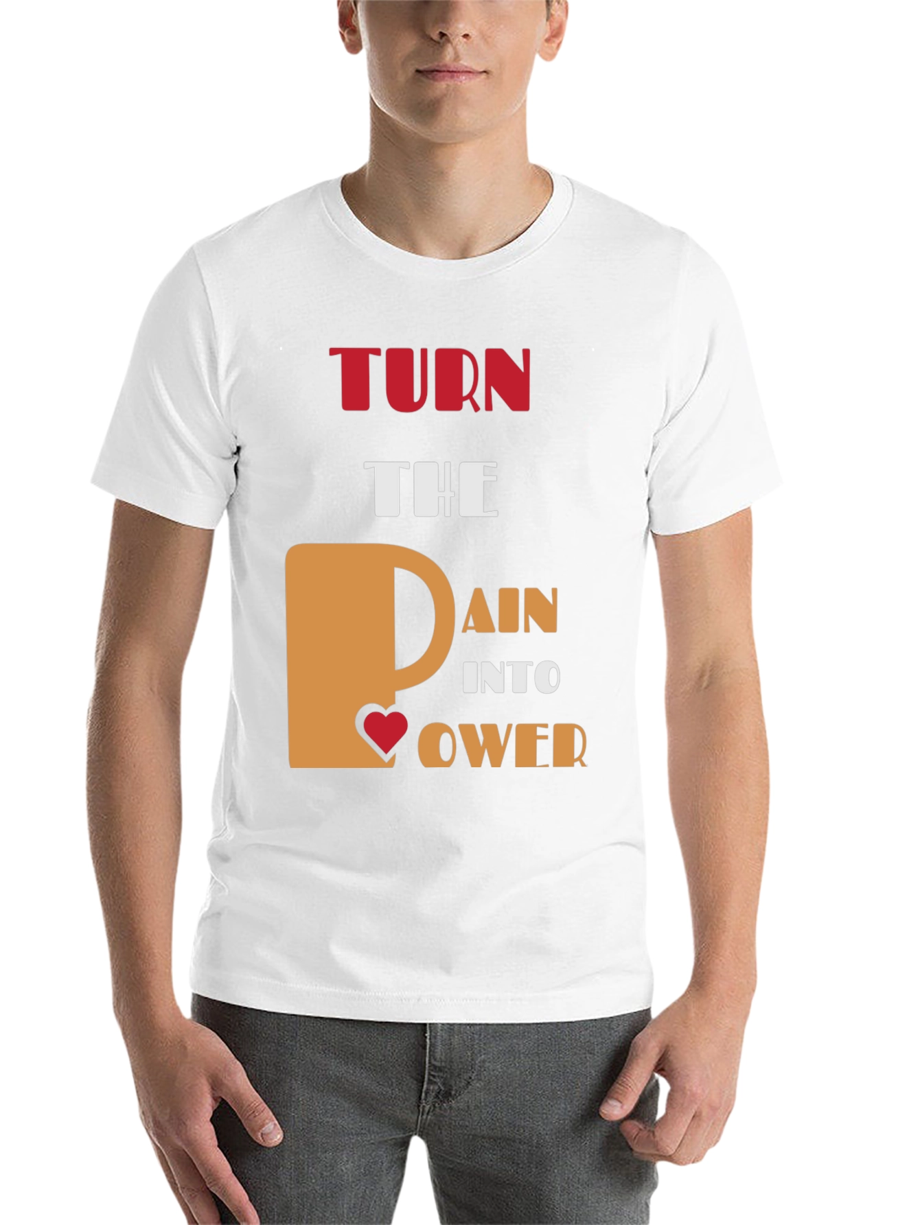 Black Turn Pain Into Power Graphic T-Shirt view 14