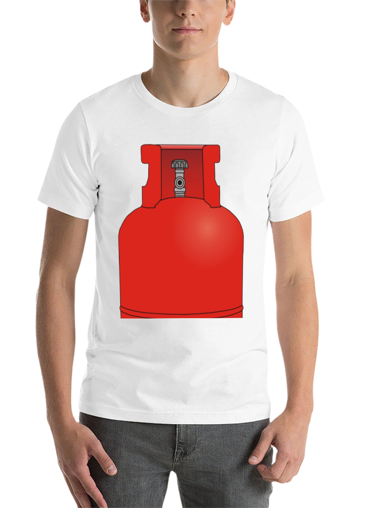 Black Red Propane Tank Graphic Tee - Bold & Unique Design view 14