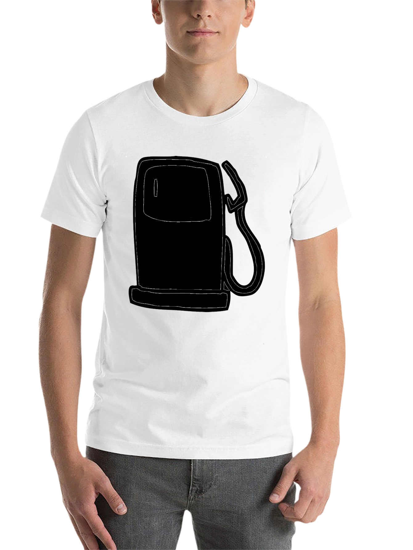 Black Gas Pump Graphic Tee - Retro Style view 14