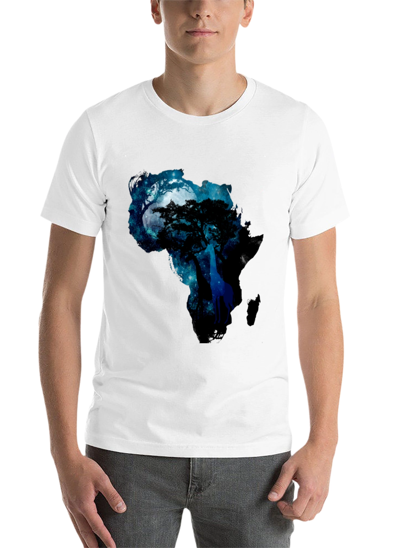 Black Africa Night Sky Graphic Tee - Mens view 14