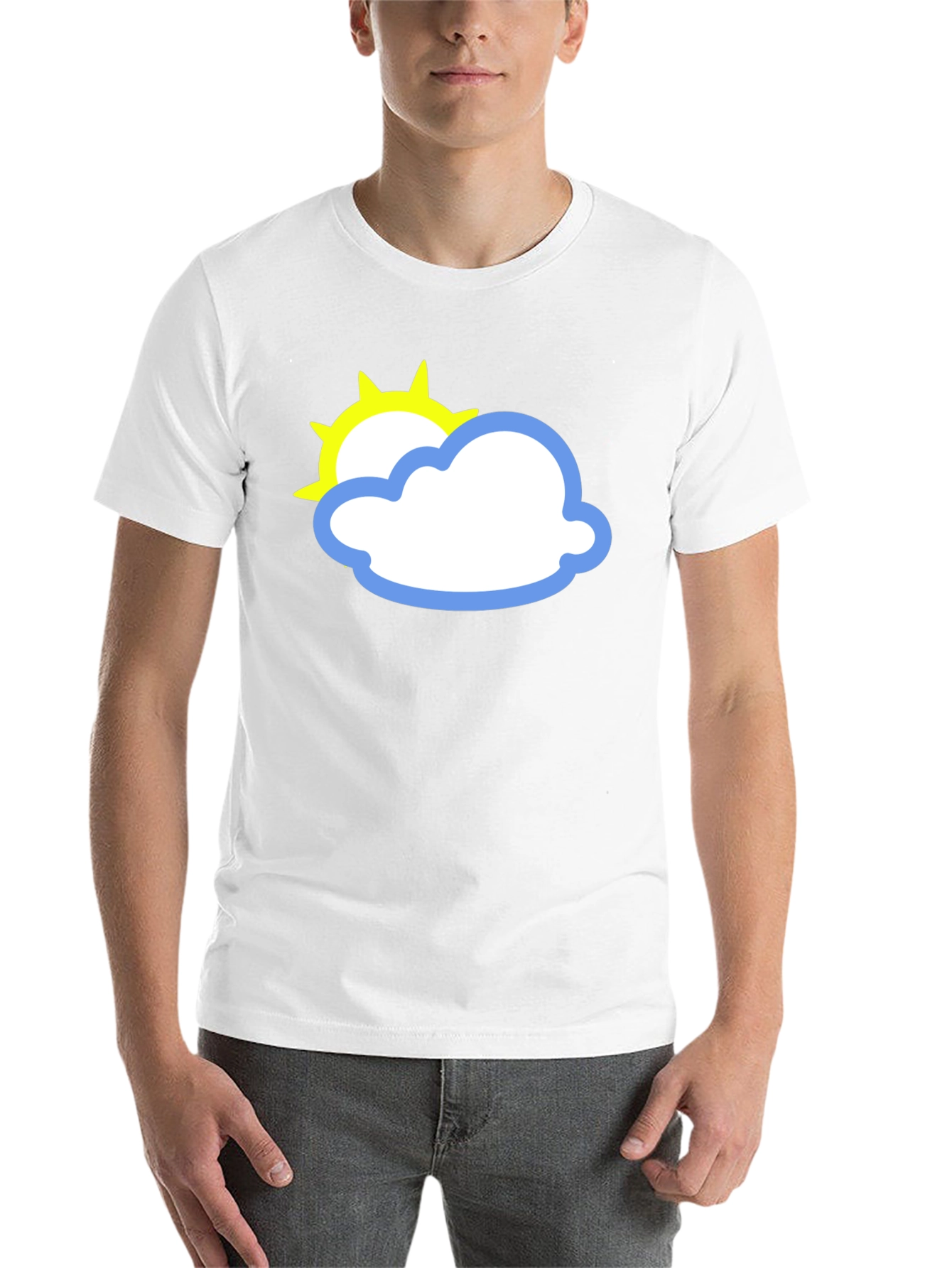 Black Black Tee with Sun and Cloud Graphic view 14
