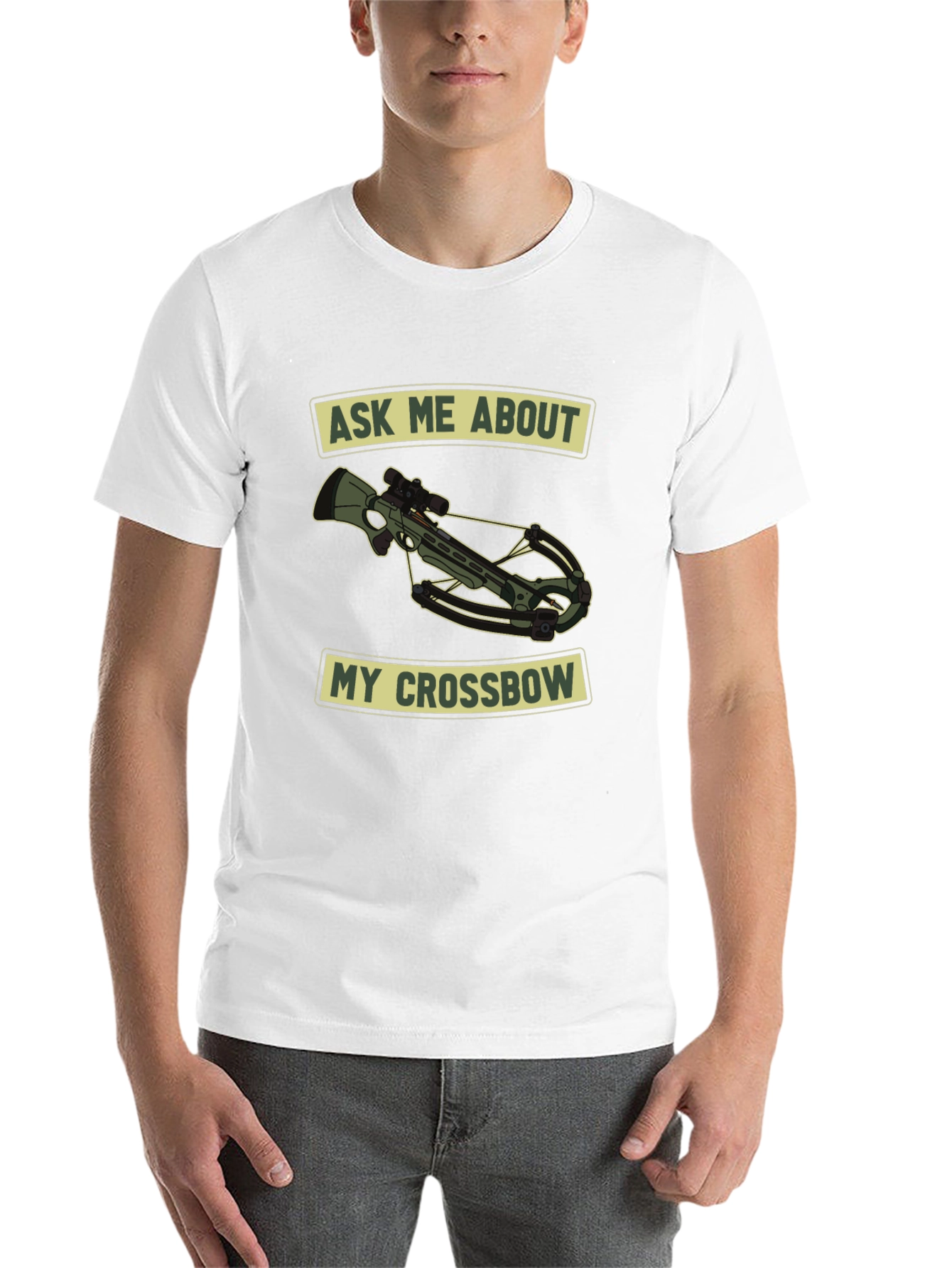 Black Ask Me About My Crossbow T-Shirt view 14