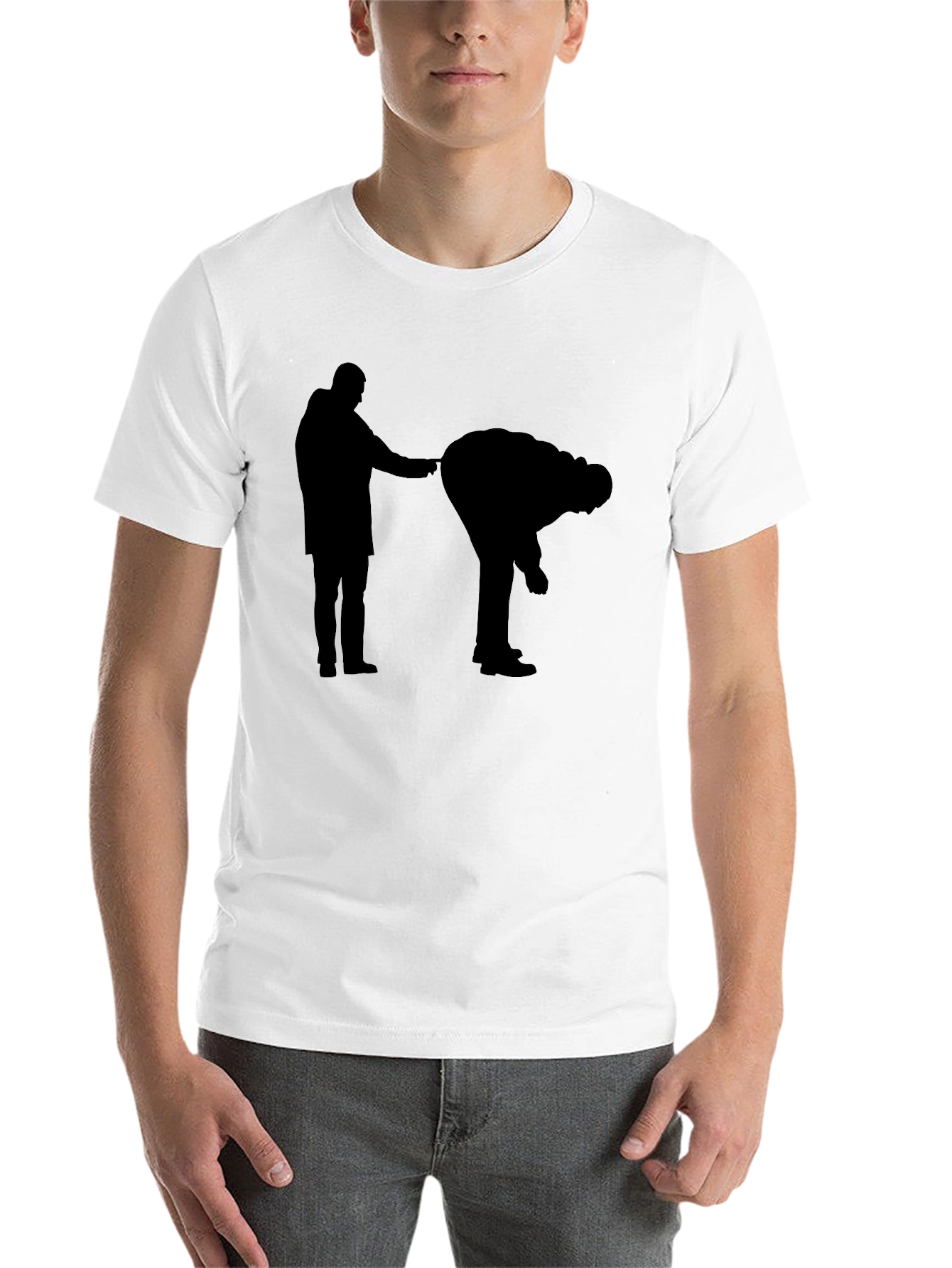Black Funny Black Silhouette T-Shirt view 14