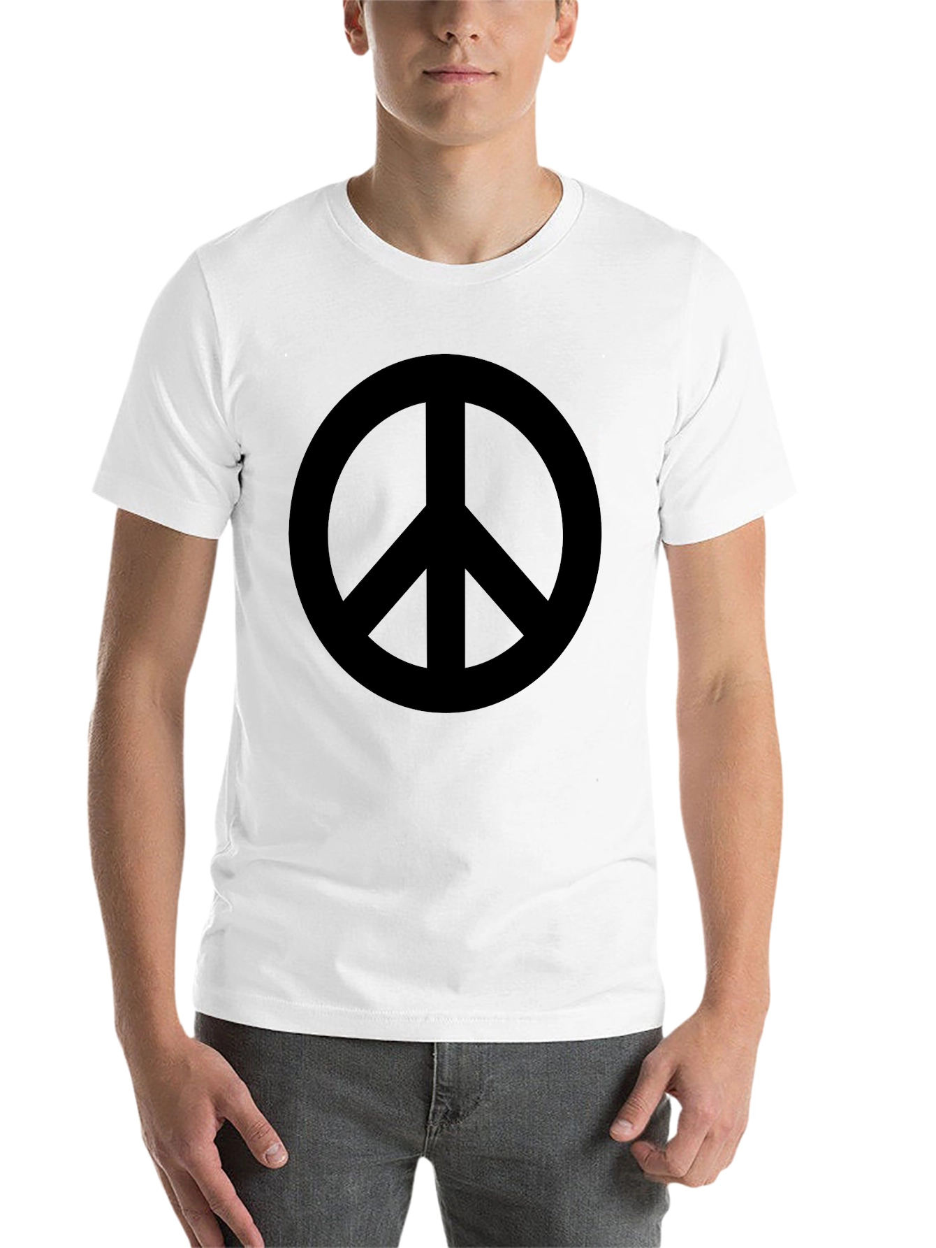 Black Peace Sign Graphic T-Shirt - Black view 14