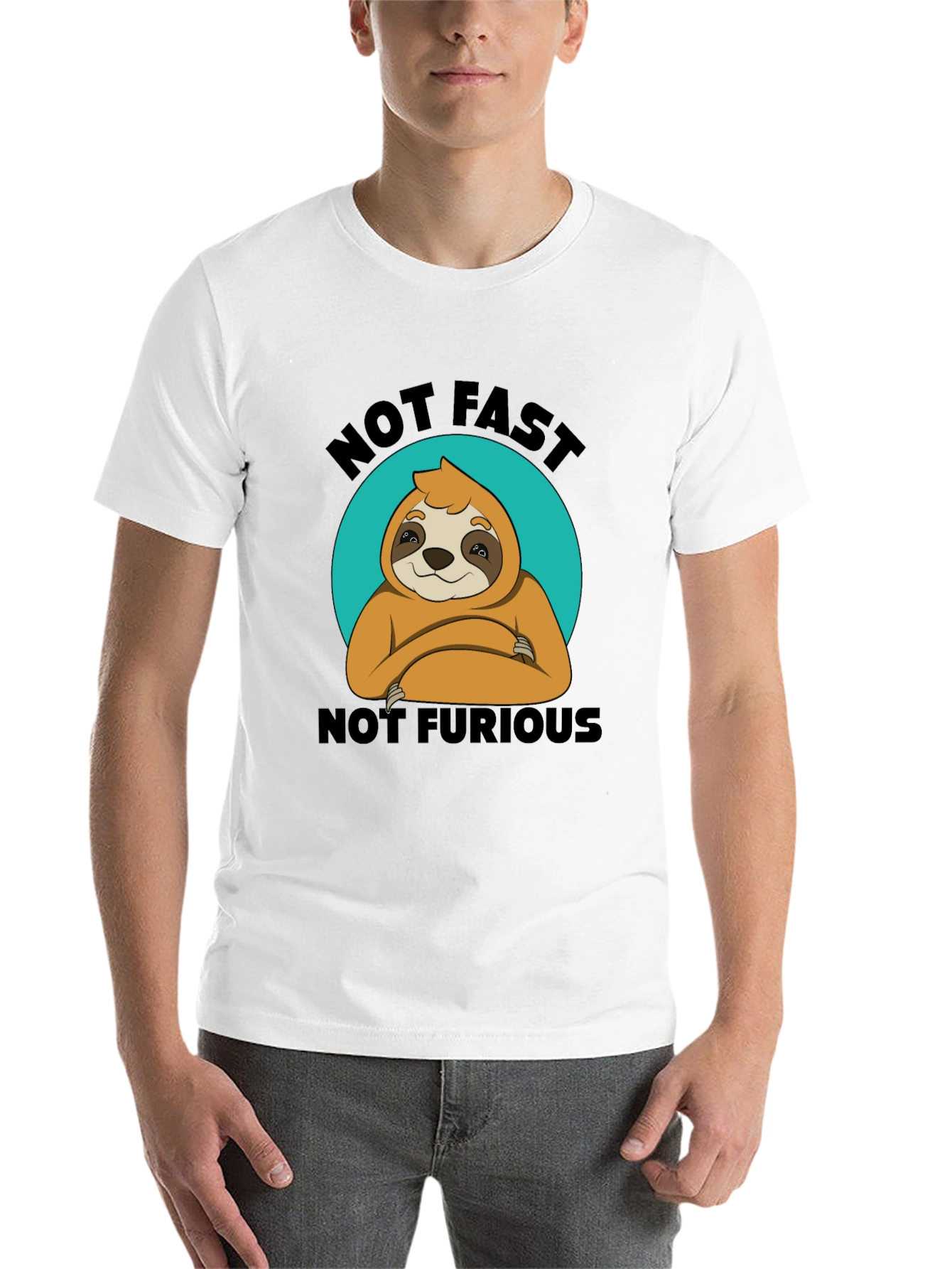 Black Not Fast Not Furious Sloth T-Shirt Funny view 14