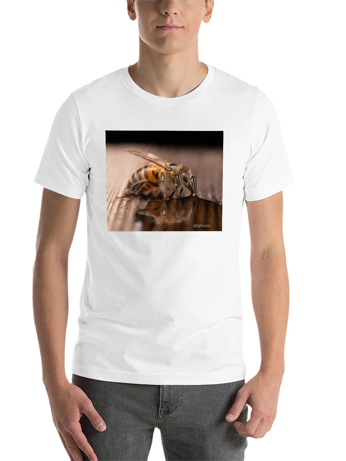 Black Bee Drinking T-Shirt - Nature Lover Tee view 14