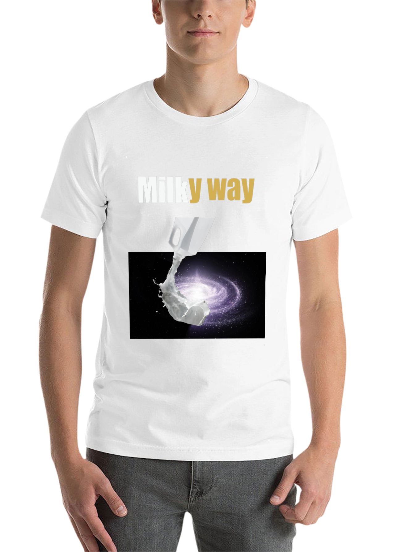 Black Milky Way Graphic T-Shirt - Space & Humor view 14