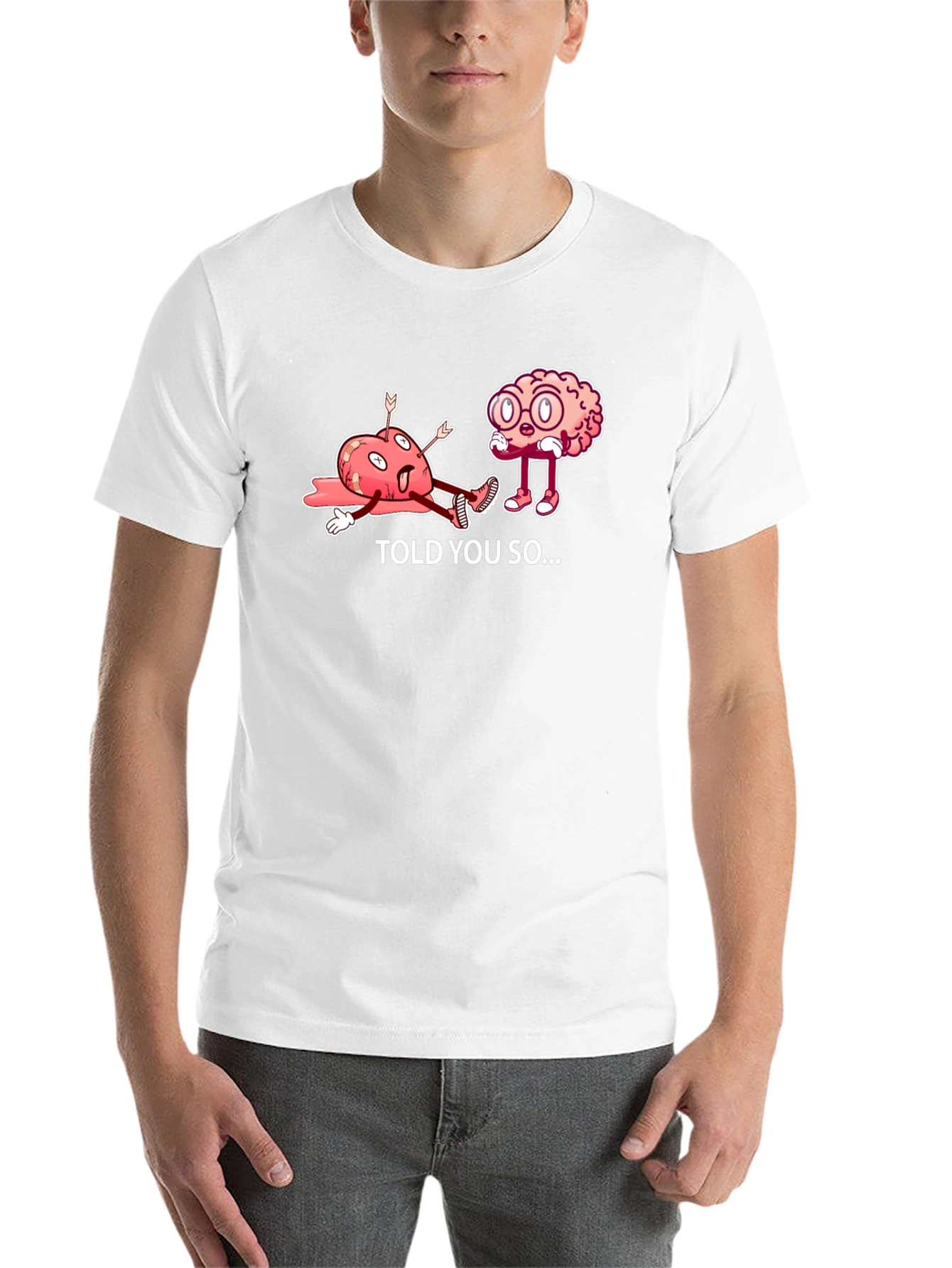Black Brain vs. Heart Graphic T-Shirt - Told You So view 14
