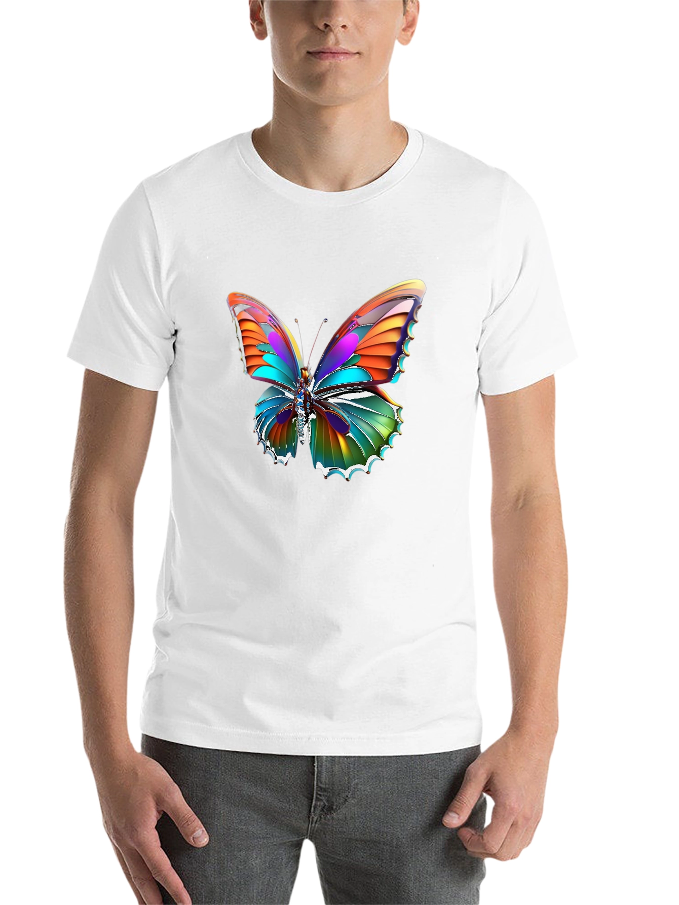 Butterfly Graphic Black T-Shirt - 14