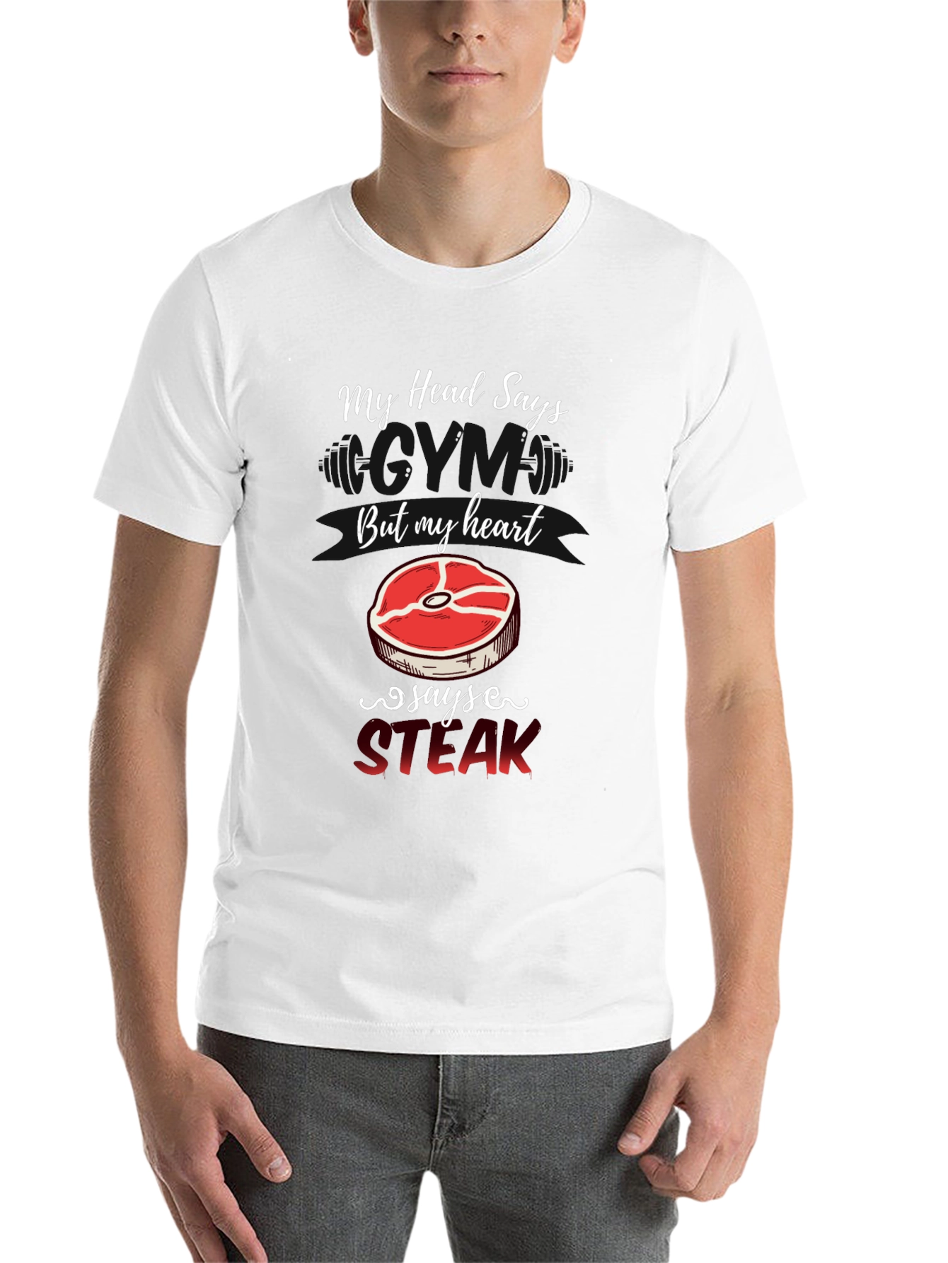 Black My Head Says, But My Heart Says Steak - Graphic Tee view 14