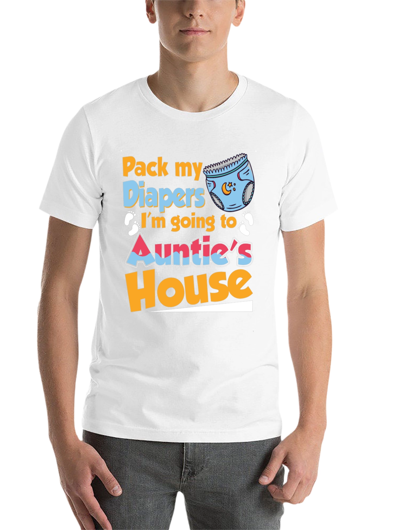 Pack My Diapers Auntie's House Baby Tee - 14