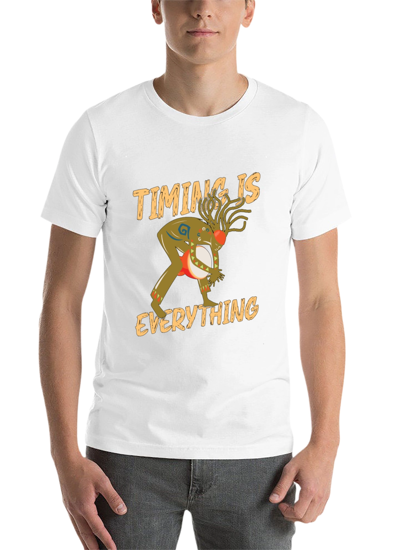 Black Timing Is Everything Black Graphic Tee view 14