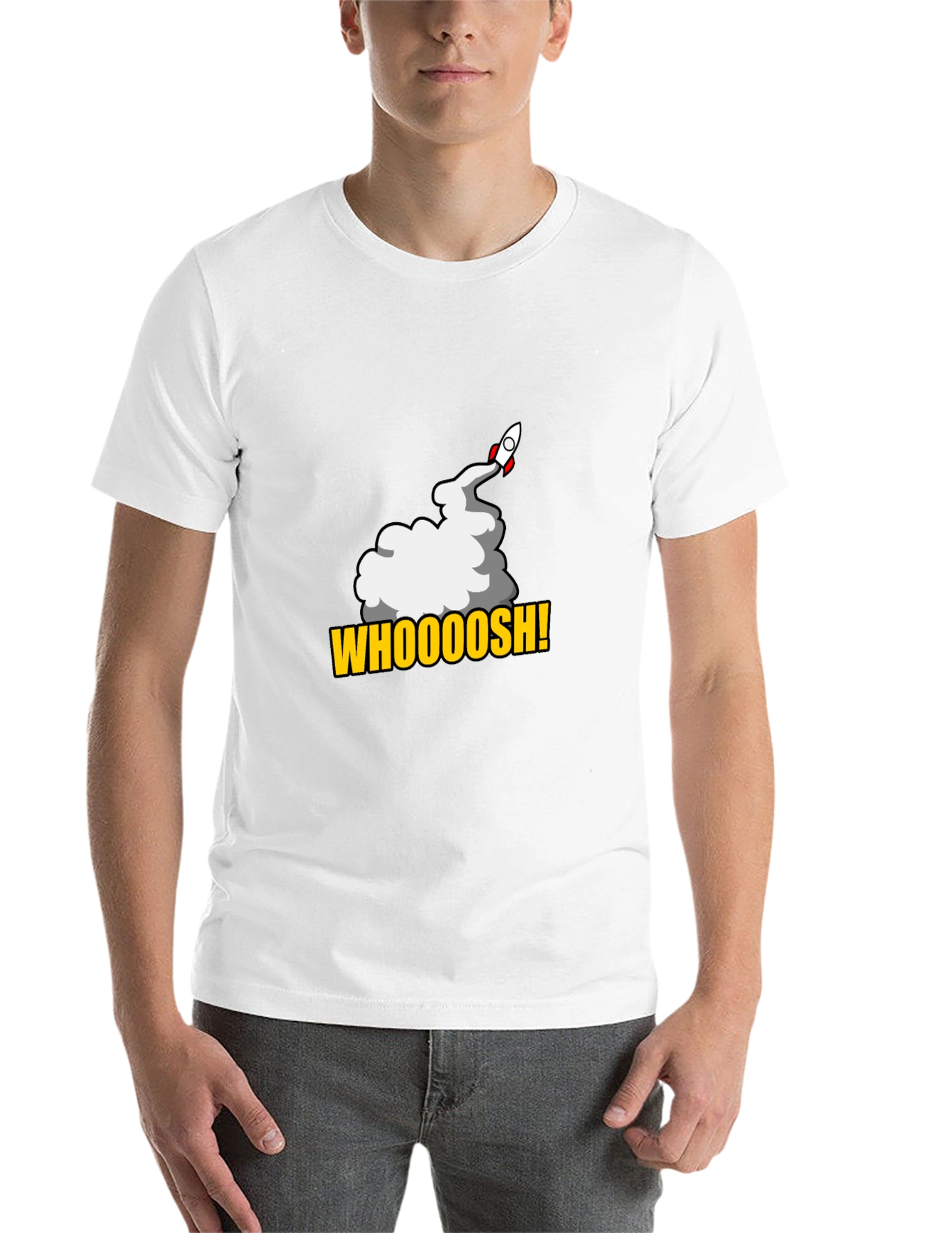 Black Whoooosh! Rocket Launch T-Shirt - Black, Graphic Tee view 14