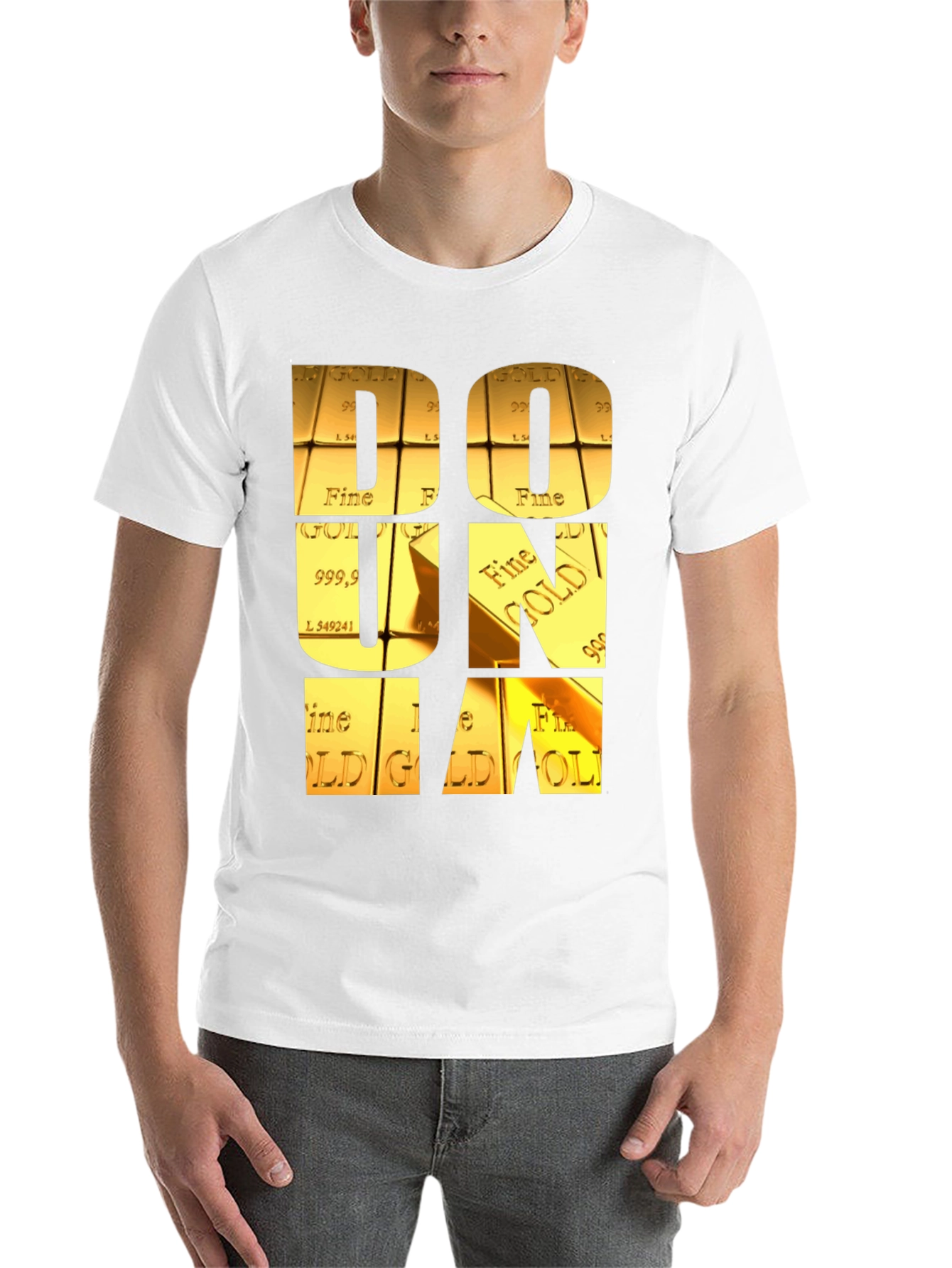 Black Gold Bar Letter Graphic Tee view 14