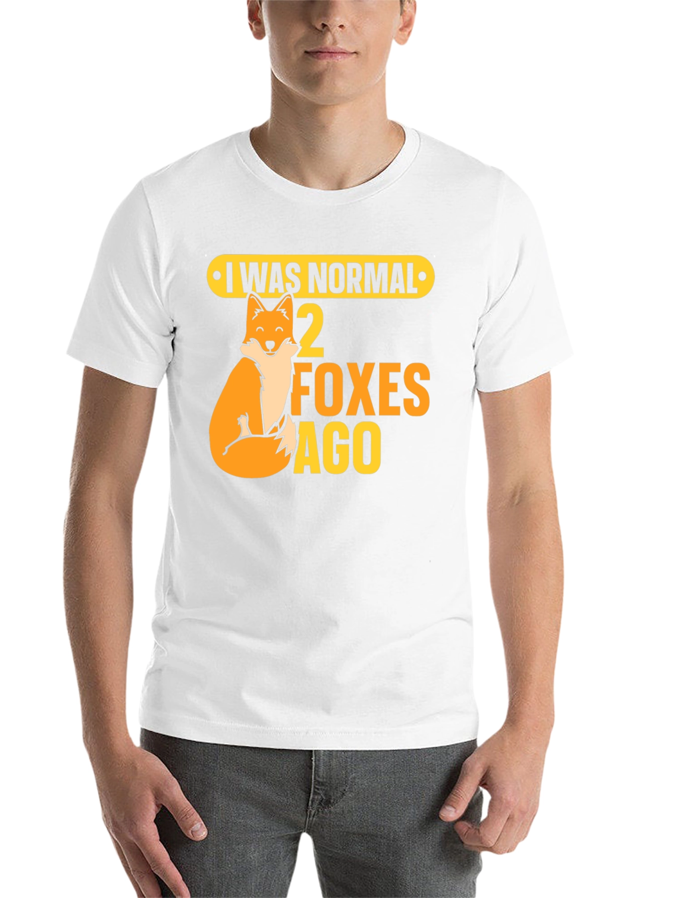 Black I Was Normal 2 Foxes Ago Graphic Tee view 14