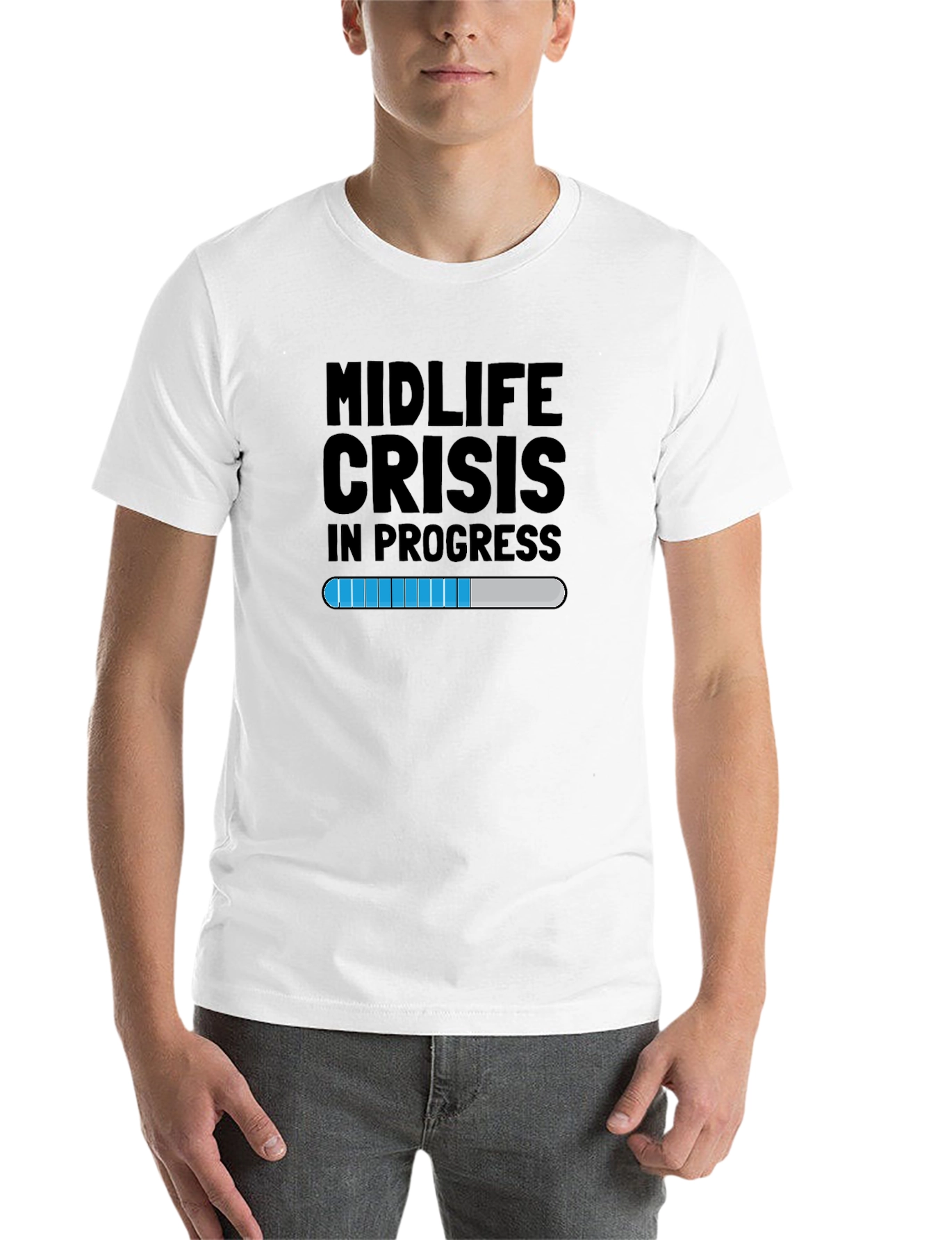 Black Midlife Crisis T-Shirt - Funny Graphic Tee for Men view 14