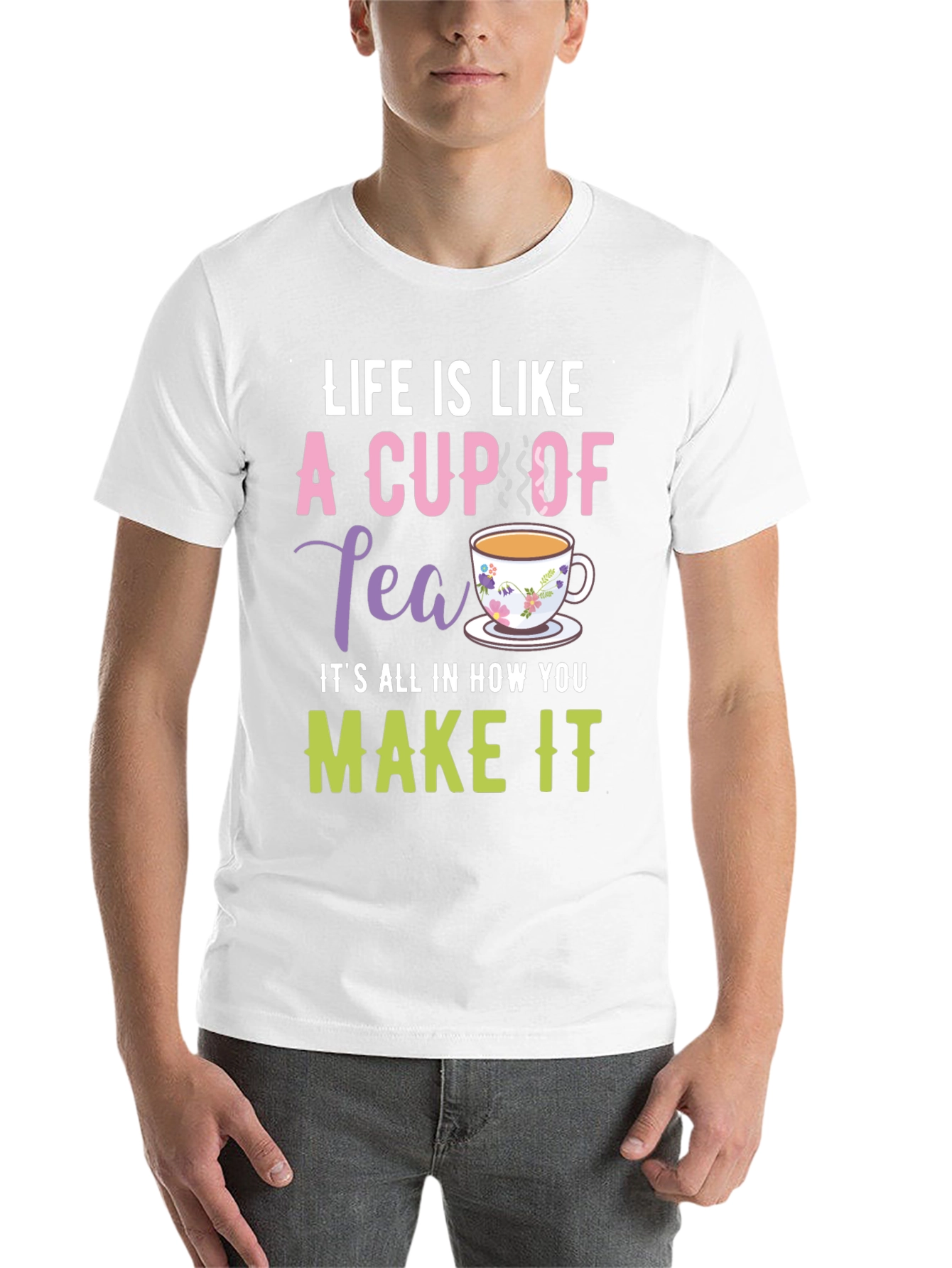 Black Life is Like a Cup of Tea Graphic T-Shirt view 14
