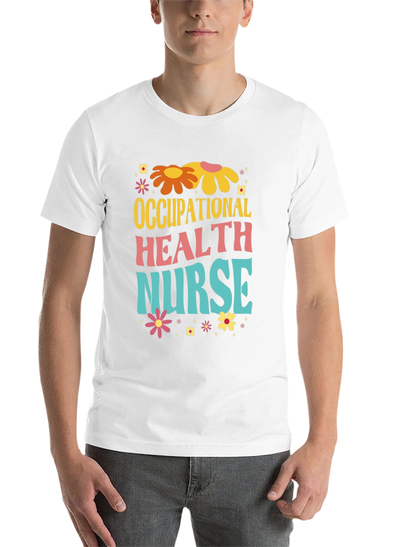 Black Retro Occupational Health Nurse T-Shirt view 14