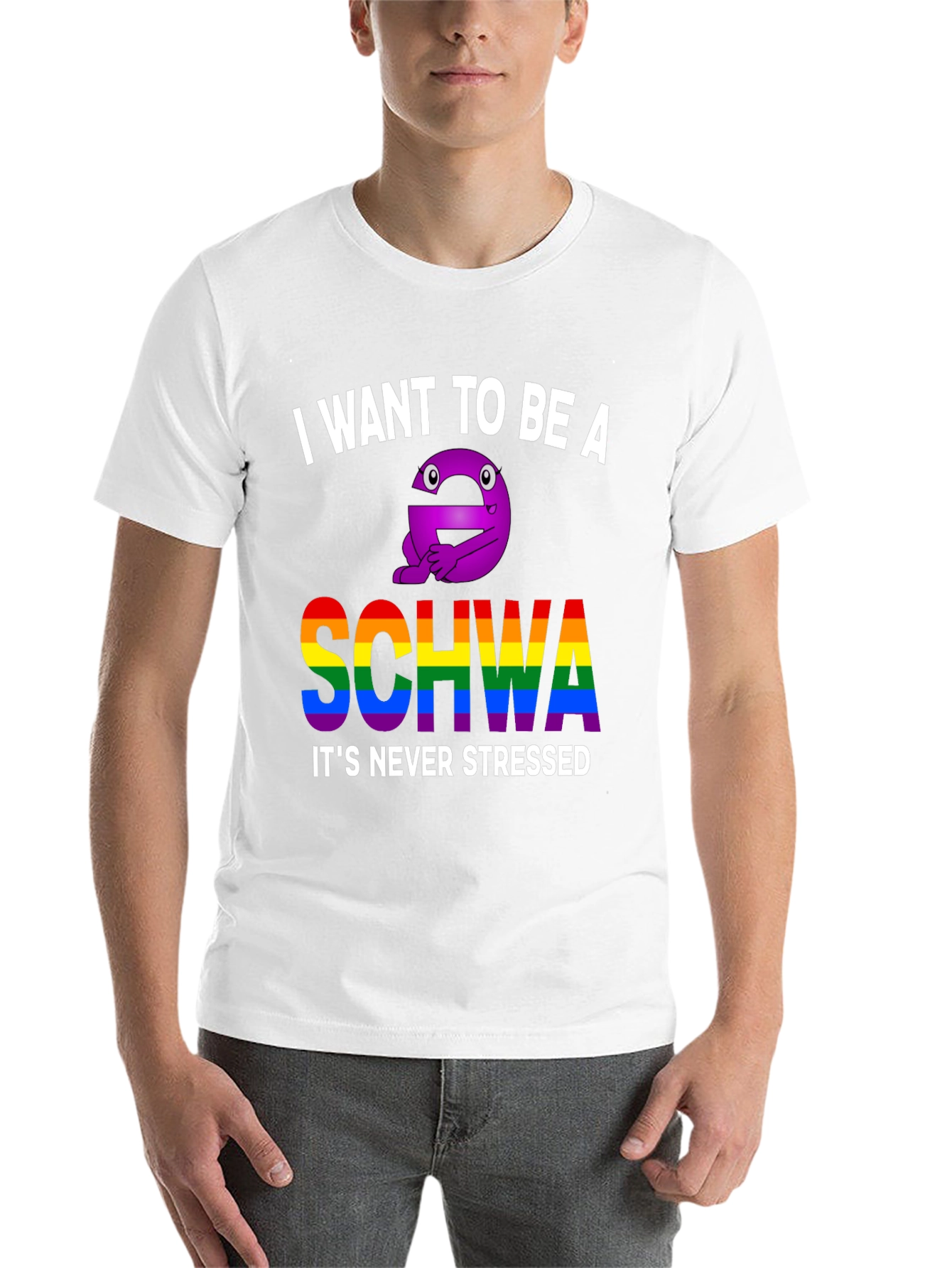 Black I Want To Be A Schwa T-Shirt view 14