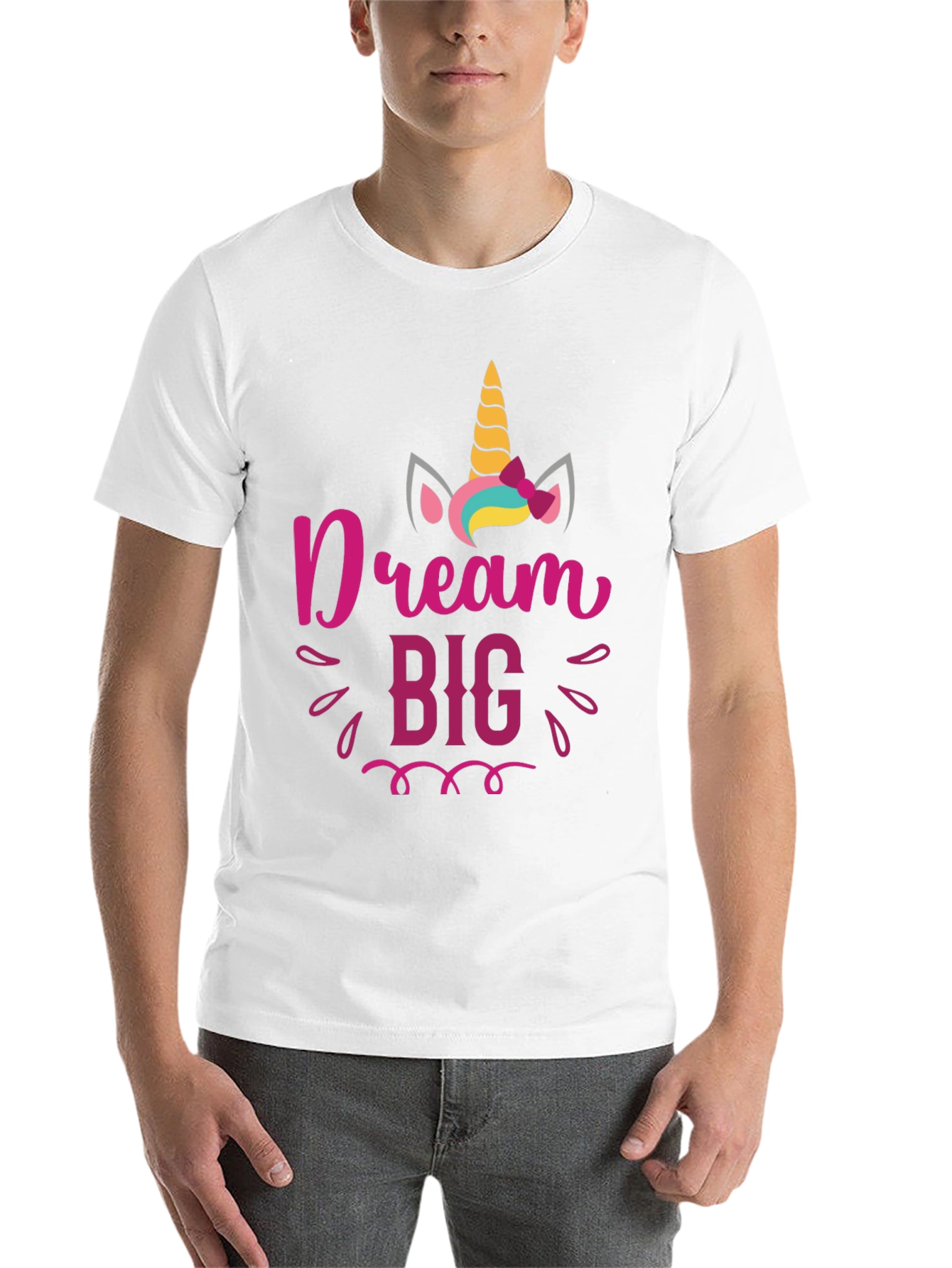 Black Dream Big Unicorn Graphic Tee view 14