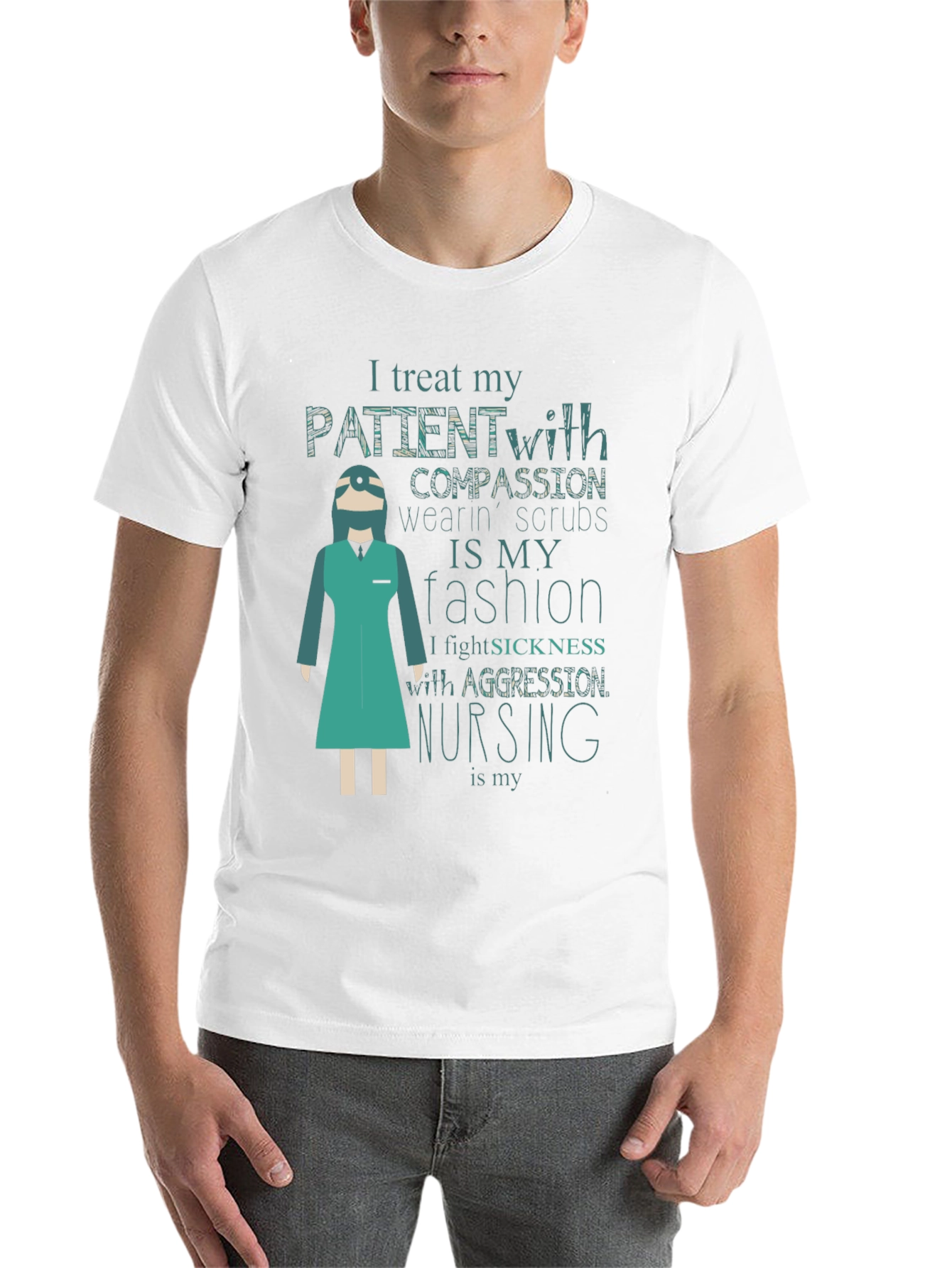 Black Nurse Fashion T-Shirt - Treat Patients with Compassion view 14
