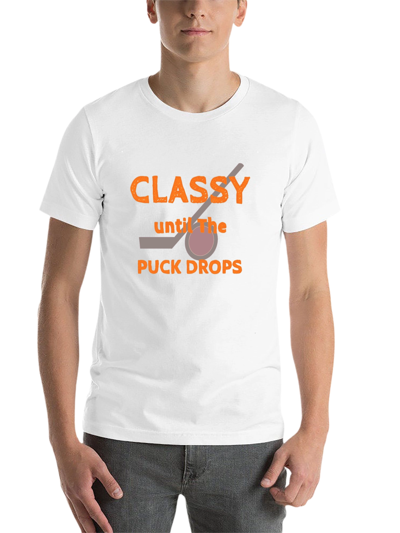 Black Classy Hockey T-Shirt - Game Day Apparel view 14