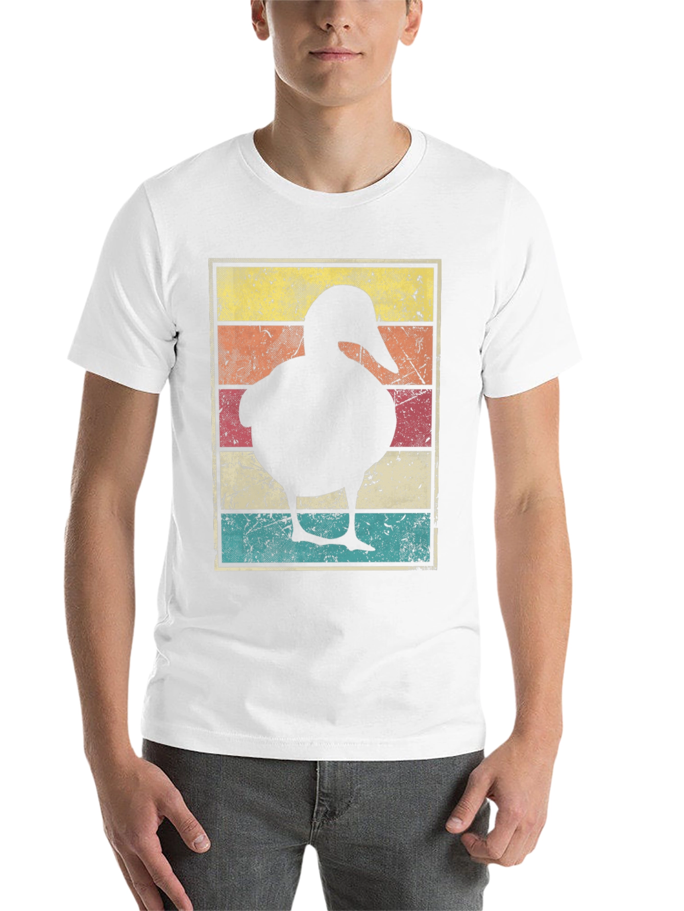 Black Retro Duck Graphic Tee view 14