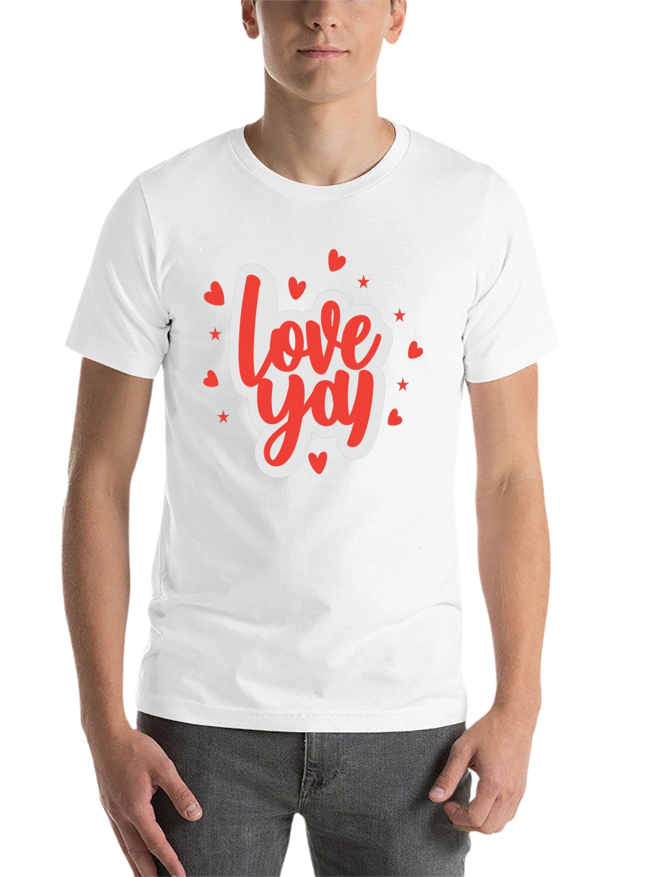 Black Love Yay Valentine's Day Graphic T-Shirt view 14