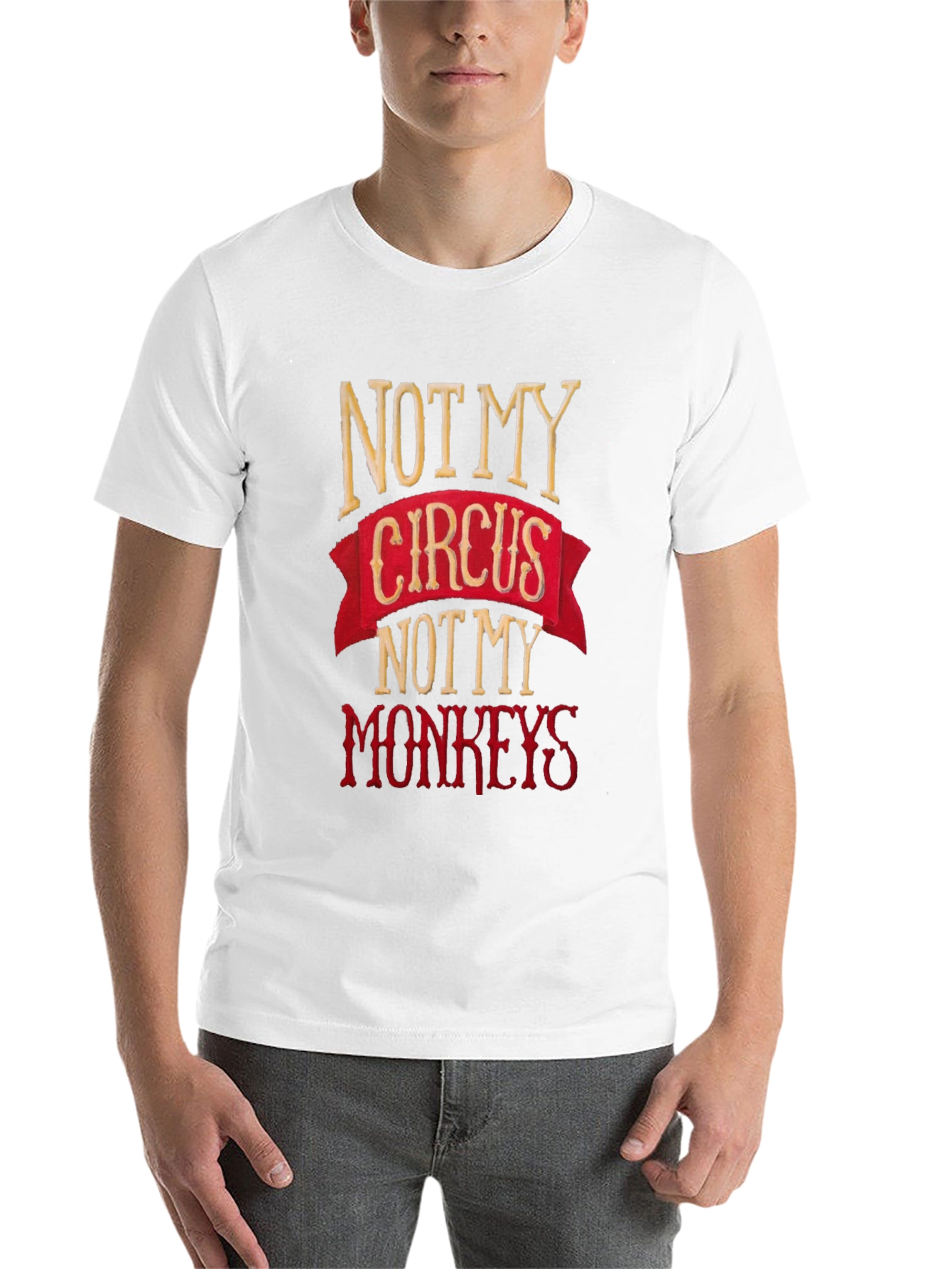 Black Not My Circus, Not My Monkeys Graphic Tee view 14