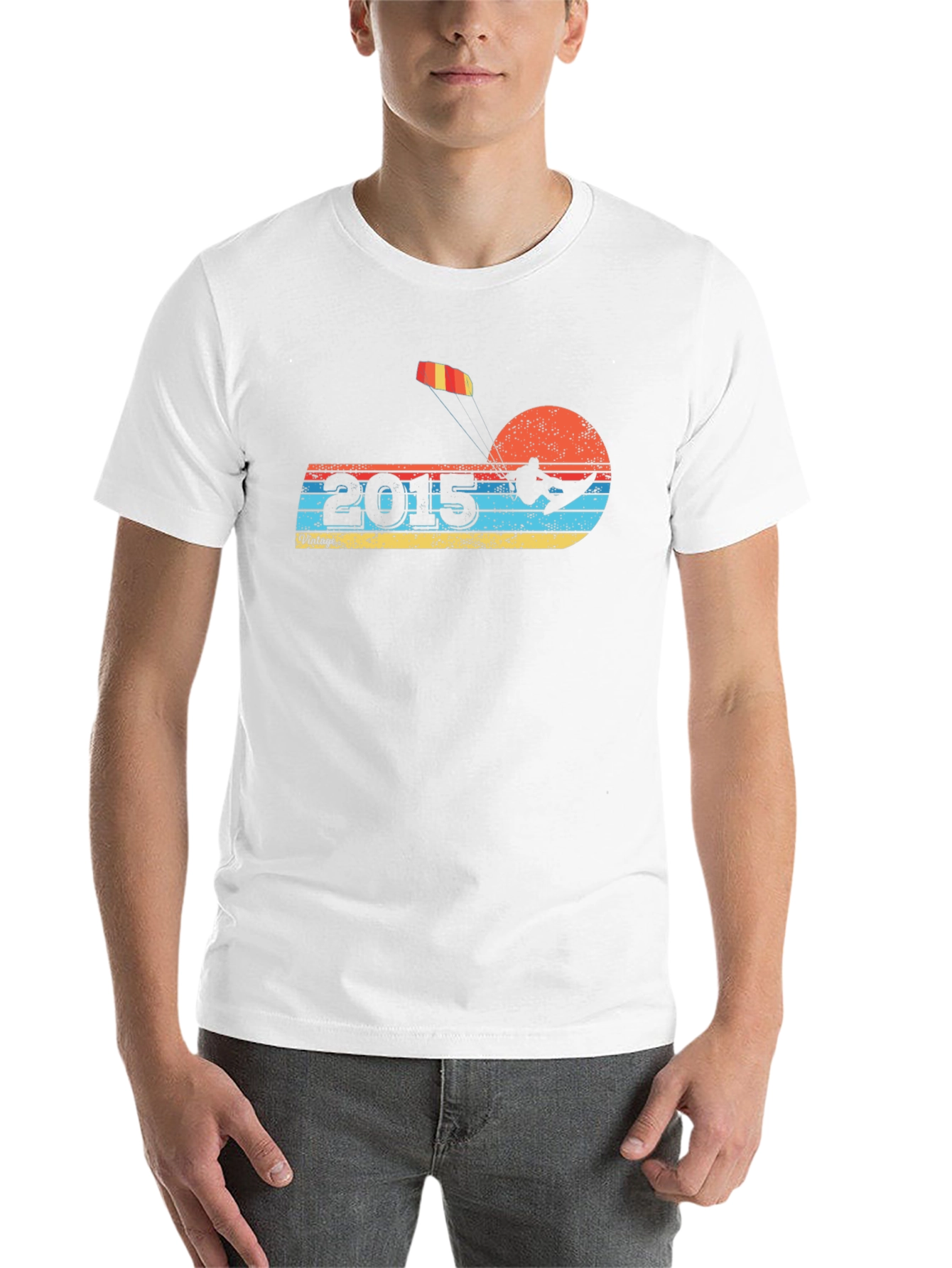 Black Vintage 2015 Kitesurfing T-Shirt view 14
