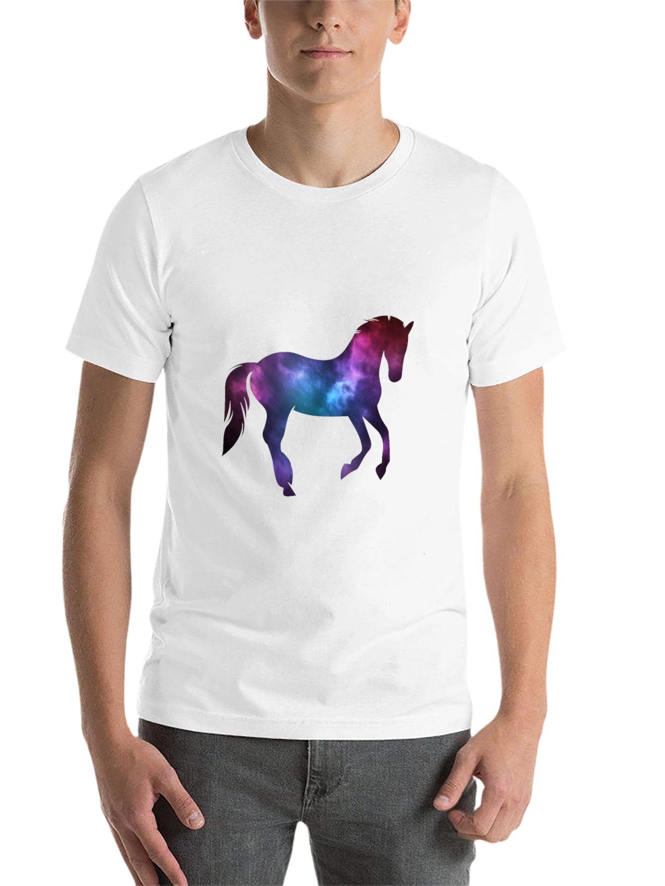 Black Cosmic Horse Graphic Tee - Black T-Shirt view 14