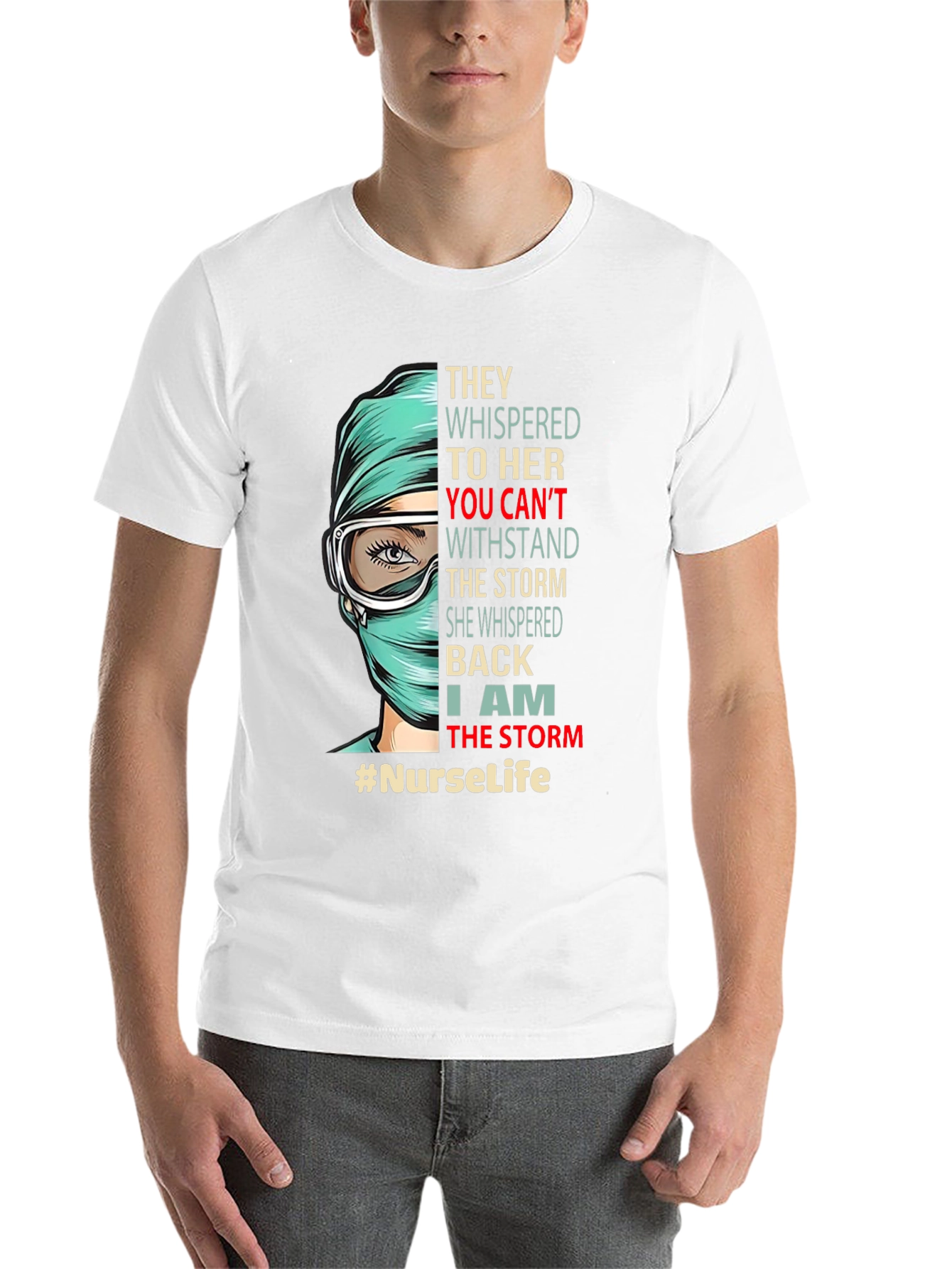 Black Nurse Life T-Shirt - "I Am The Storm" Graphic Tee view 14