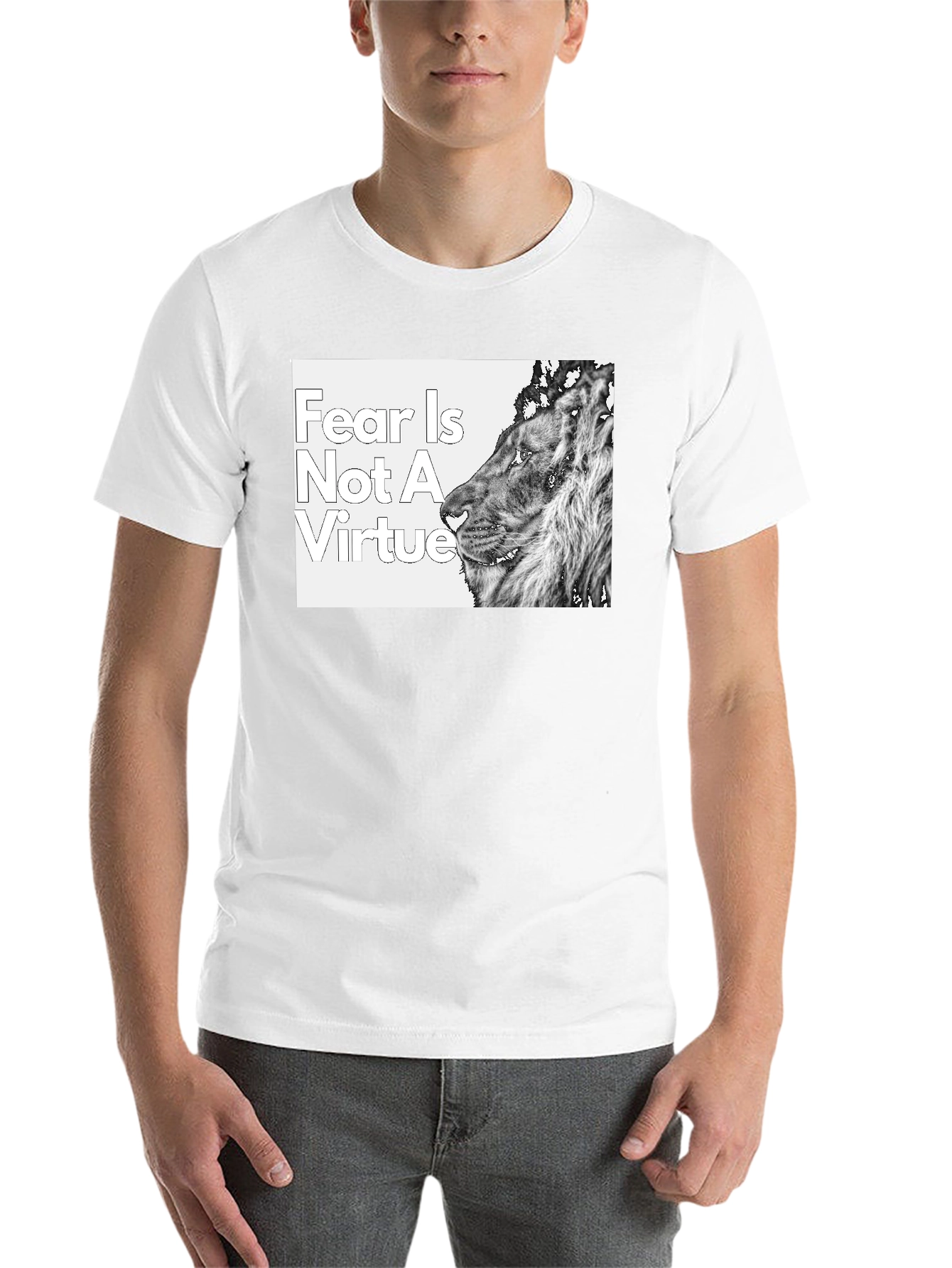 Black Fear is Not a Virtue Lion T-Shirt view 14