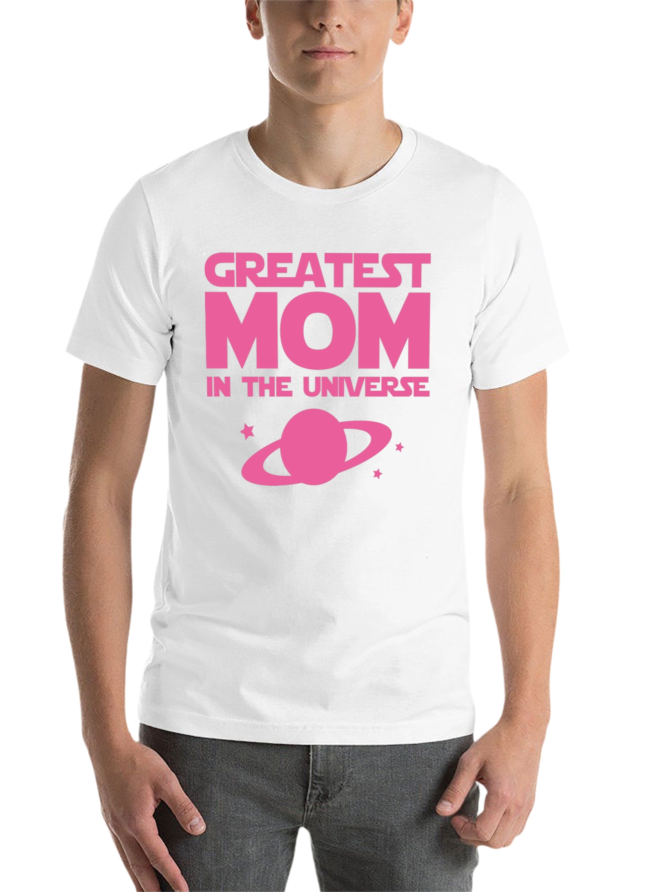 Black Greatest Mom in the Universe Black T-Shirt view 14