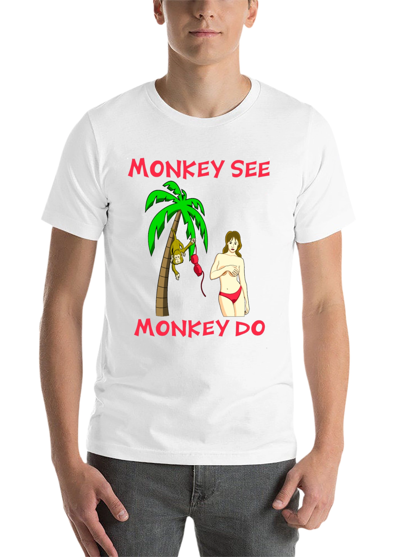 Black Monkey See Monkey Do Graphic T-Shirt view 14