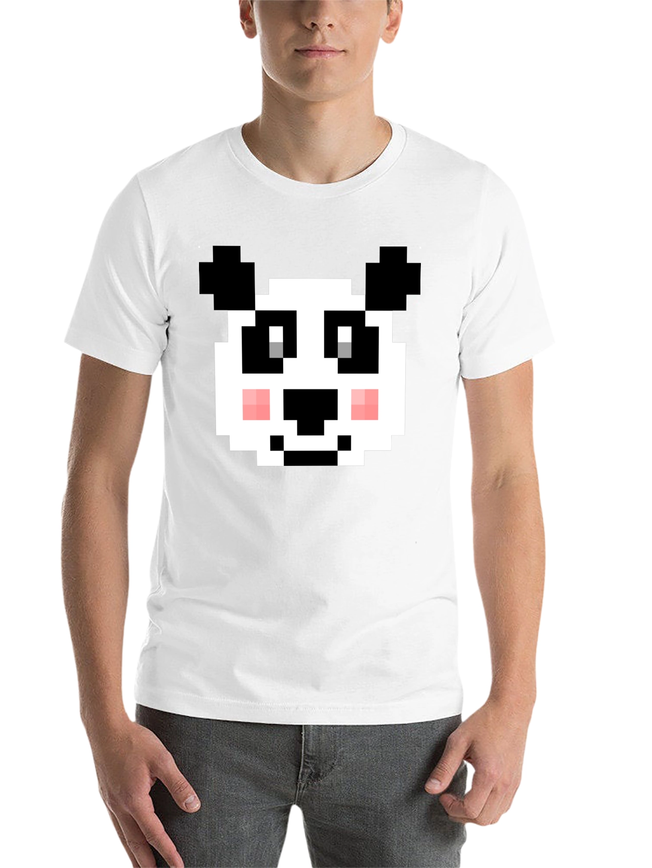 Black Pixel Panda T-Shirt - Gamer Style view 14