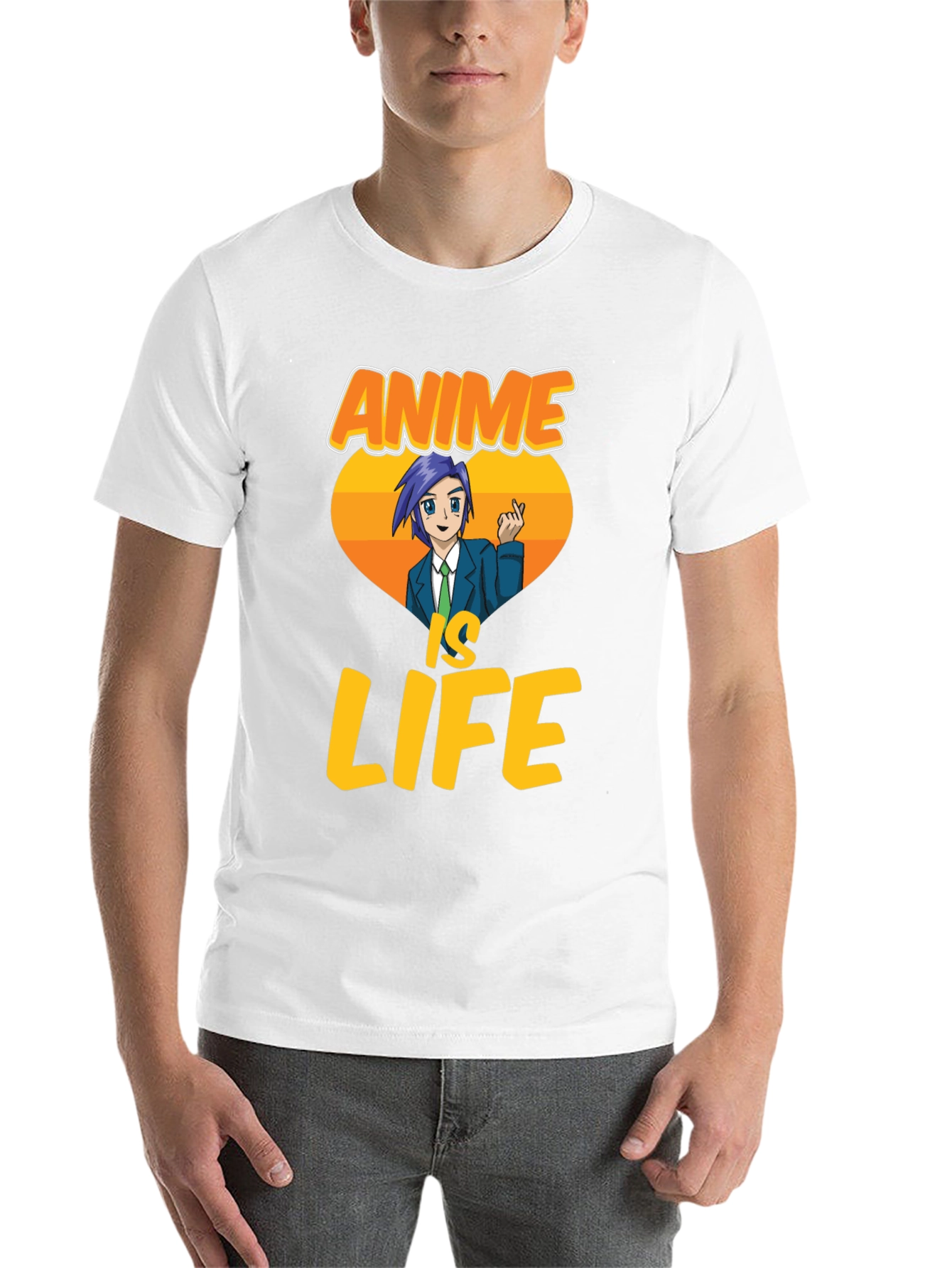 Black Anime Is Life Graphic T-Shirt - Black view 14