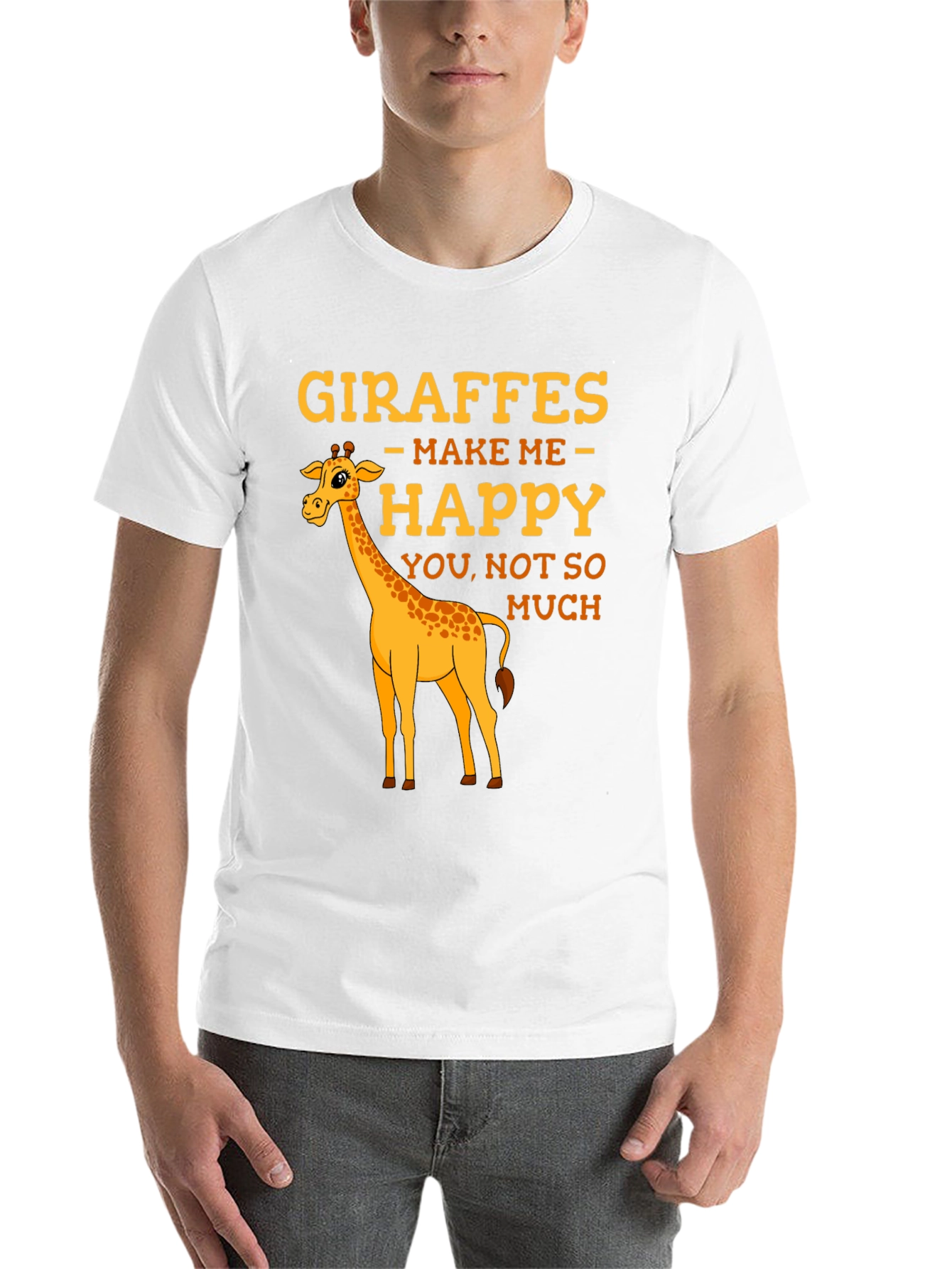 Black Giraffe T-Shirt: Makes Me Happy Graphic Tee view 14