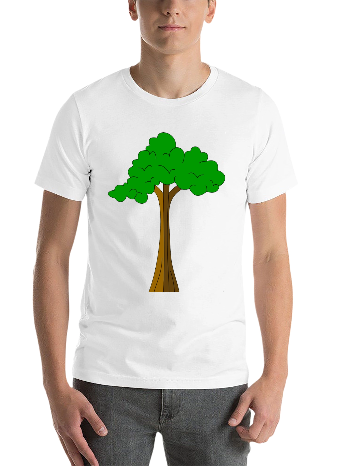 Black Tree Graphic Tee - Nature Inspired Casual Wear view 14