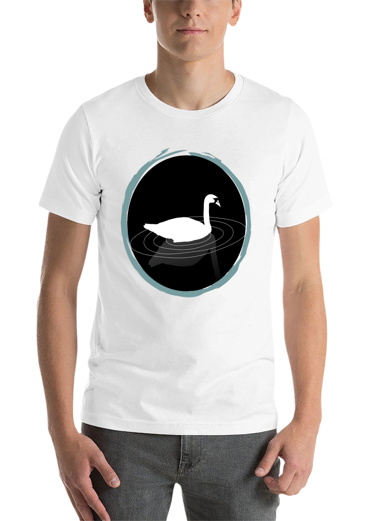 Swan Lake T-Shirt - Elegant Black Tee - 14